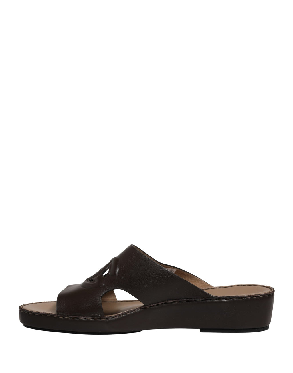 Dolce & Gabbana Brown Slides for Men side view