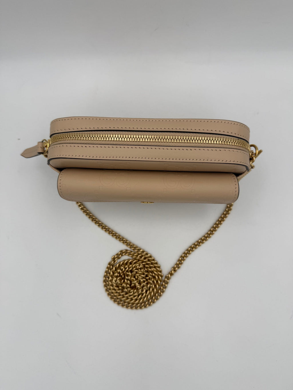 Gucci GUCCI GG Jumbo Beige avec Sac à bandoulière à poche avant