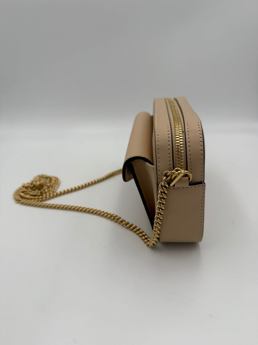 Gucci GUCCI GG Jumbo Beige avec Sac à bandoulière à poche avant