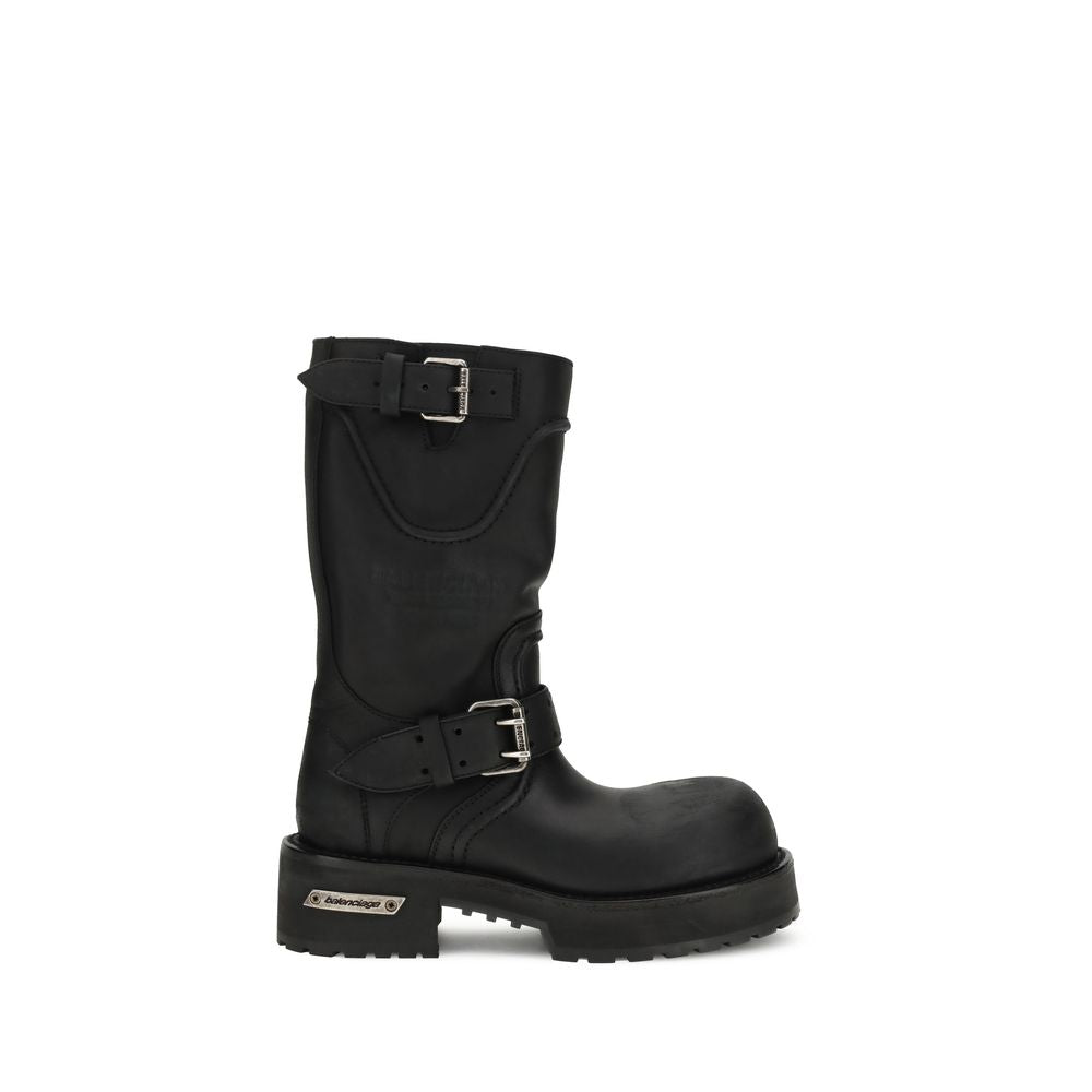 Balenciaga Black Lace Up Boots for Women