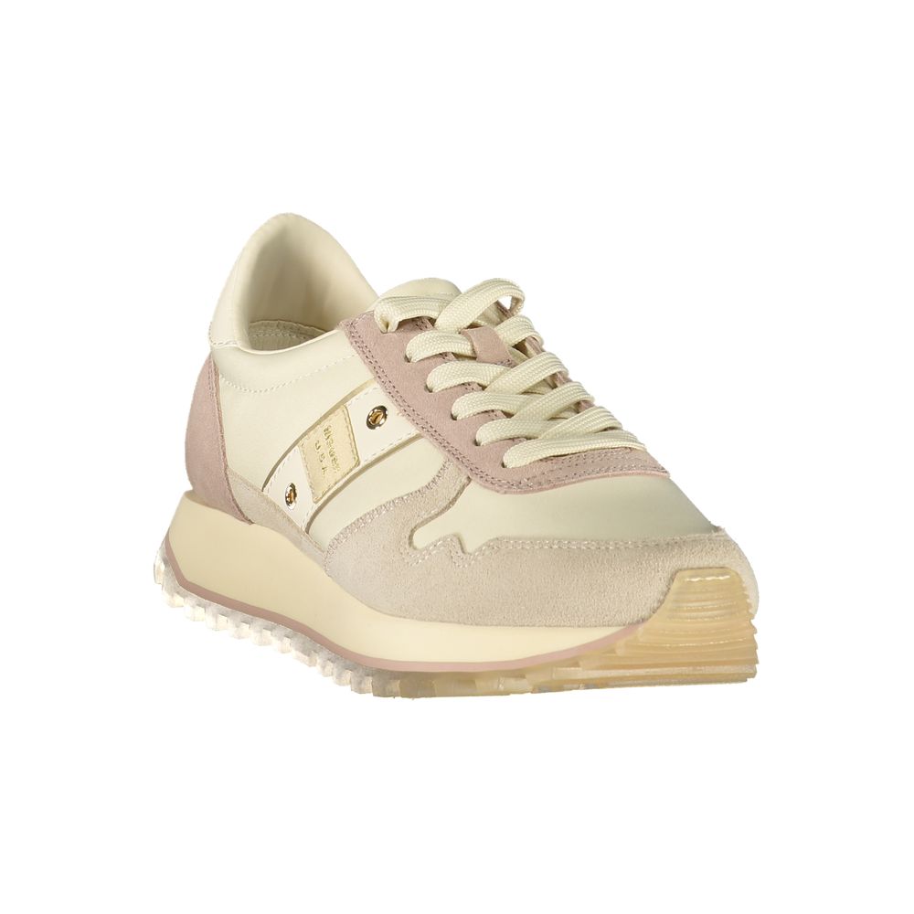 Baskets Blauer en cuir beige pour femme