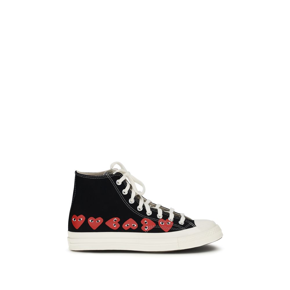 Baskets montantes Comme Des Garçons Play x Converse en coton noir