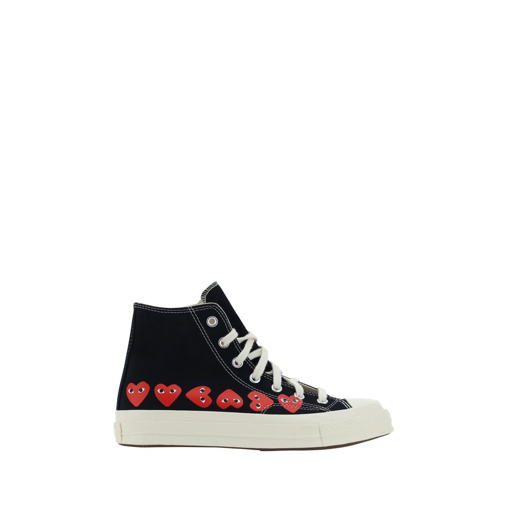 Baskets montantes Comme Des Garçons Play x Converse en coton noir