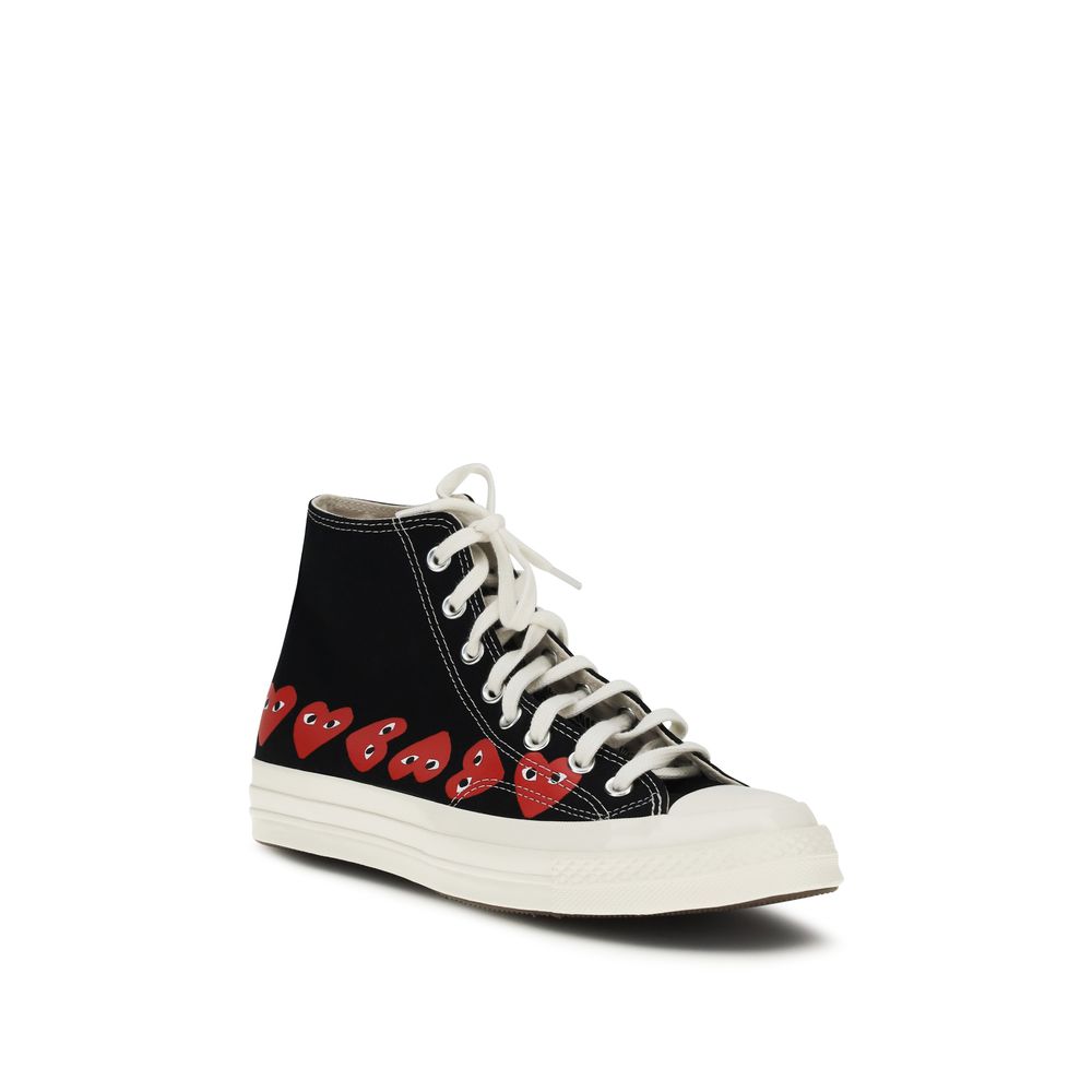 Baskets montantes Comme Des Garçons Play x Converse en coton noir
