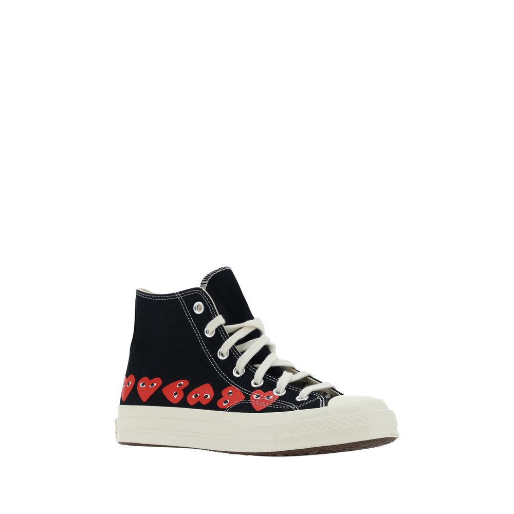 Baskets montantes Comme Des Garçons Play x Converse en coton noir