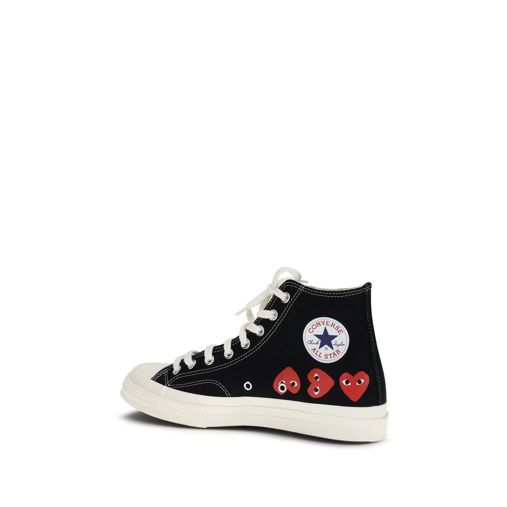 Baskets montantes Comme Des Garçons Play x Converse en coton noir