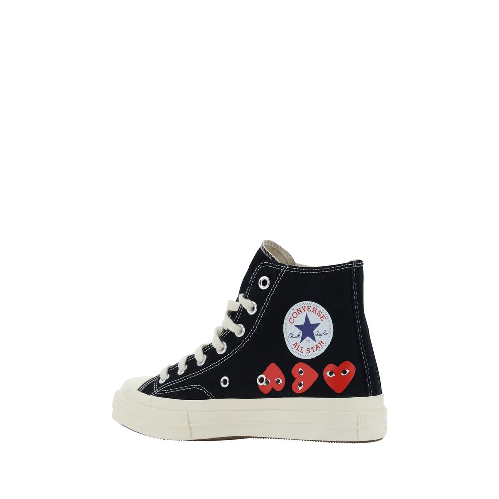 Baskets montantes Comme Des Garçons Play x Converse en coton noir
