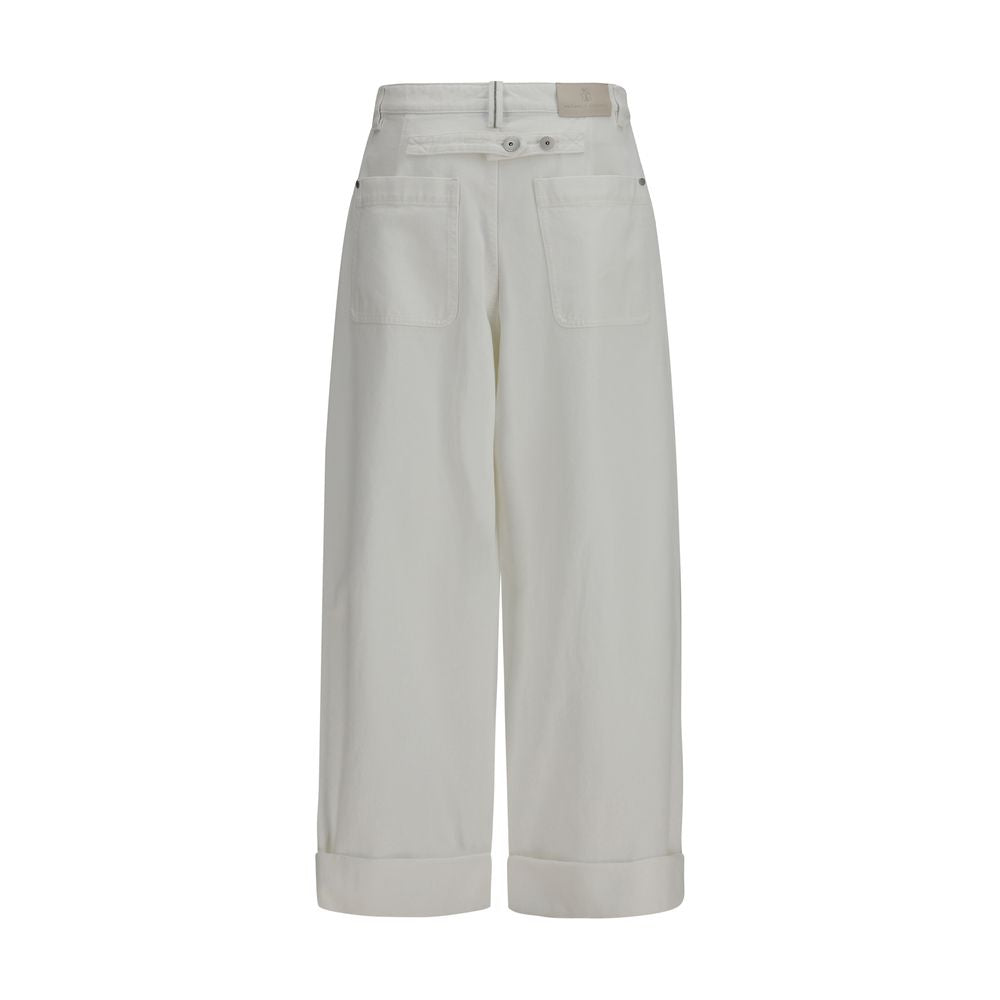 Brunello Cucinelli White Casual Pants for Women alternate view