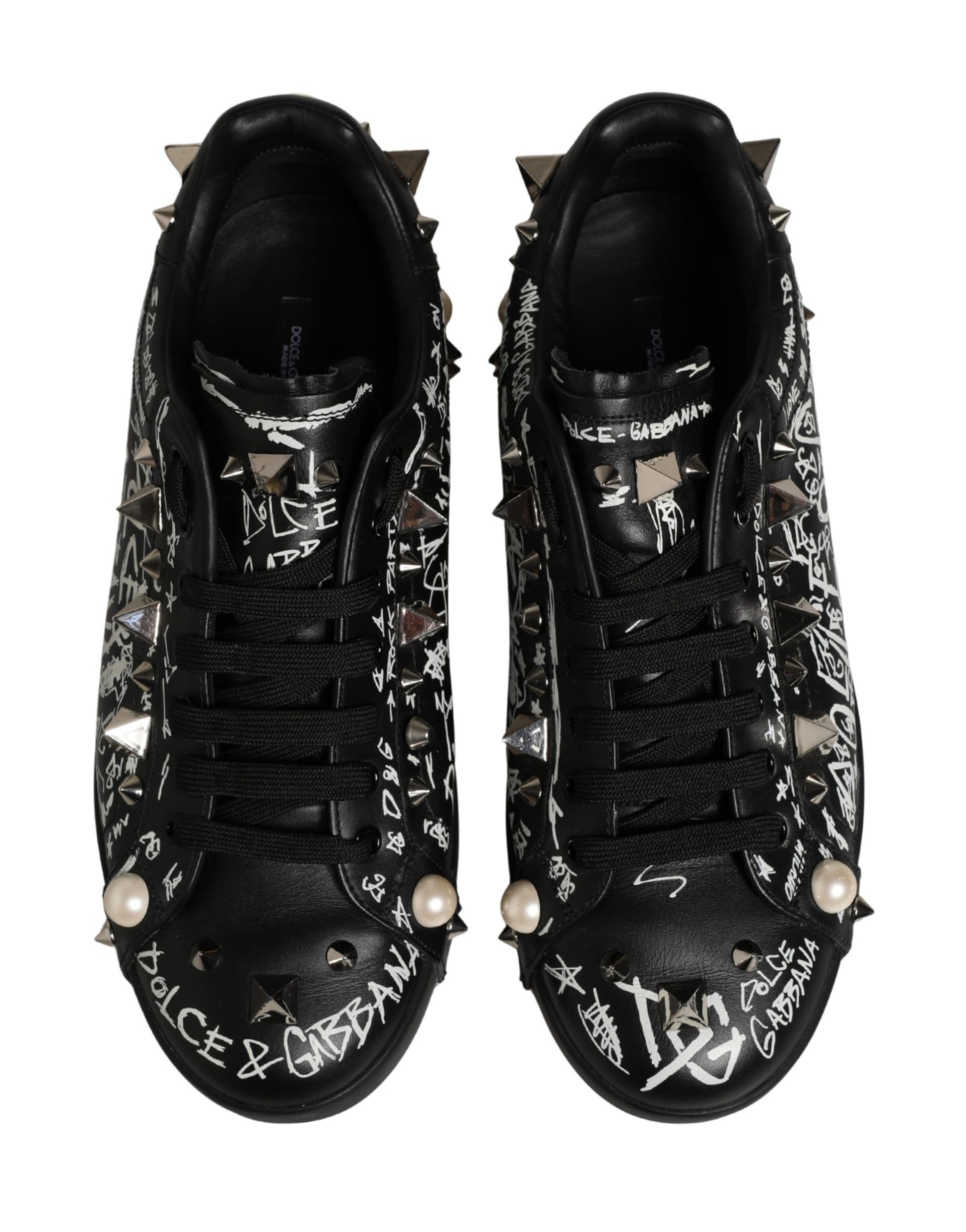 Dolce & Gabbana Black Low Top Sneakers for Men side view