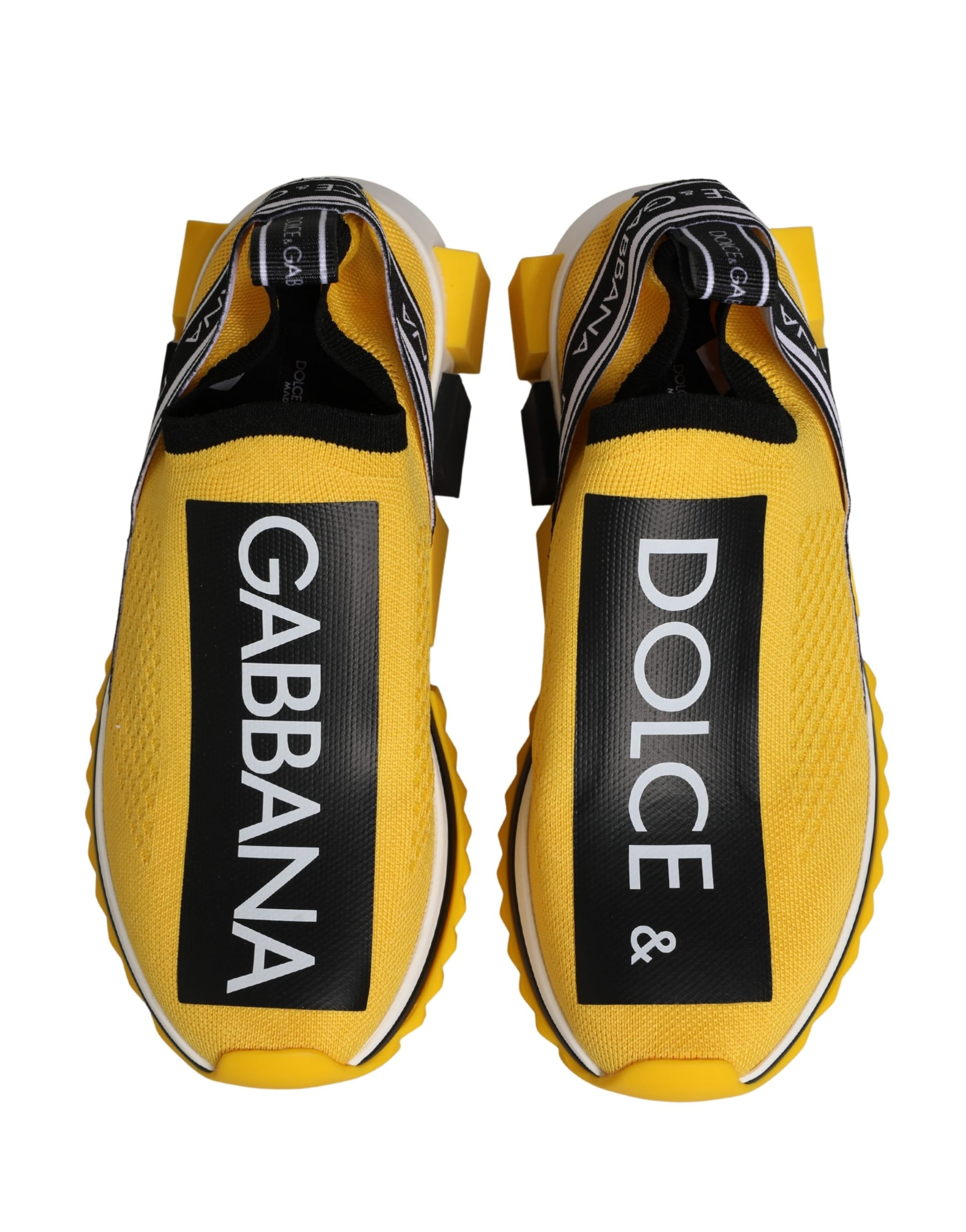 Dolce & Gabbana Yellow Low Top Sneakers for Women side view