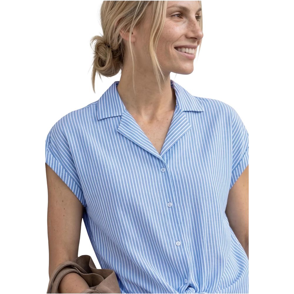 Street One Chemise manches courtes en coton bleu