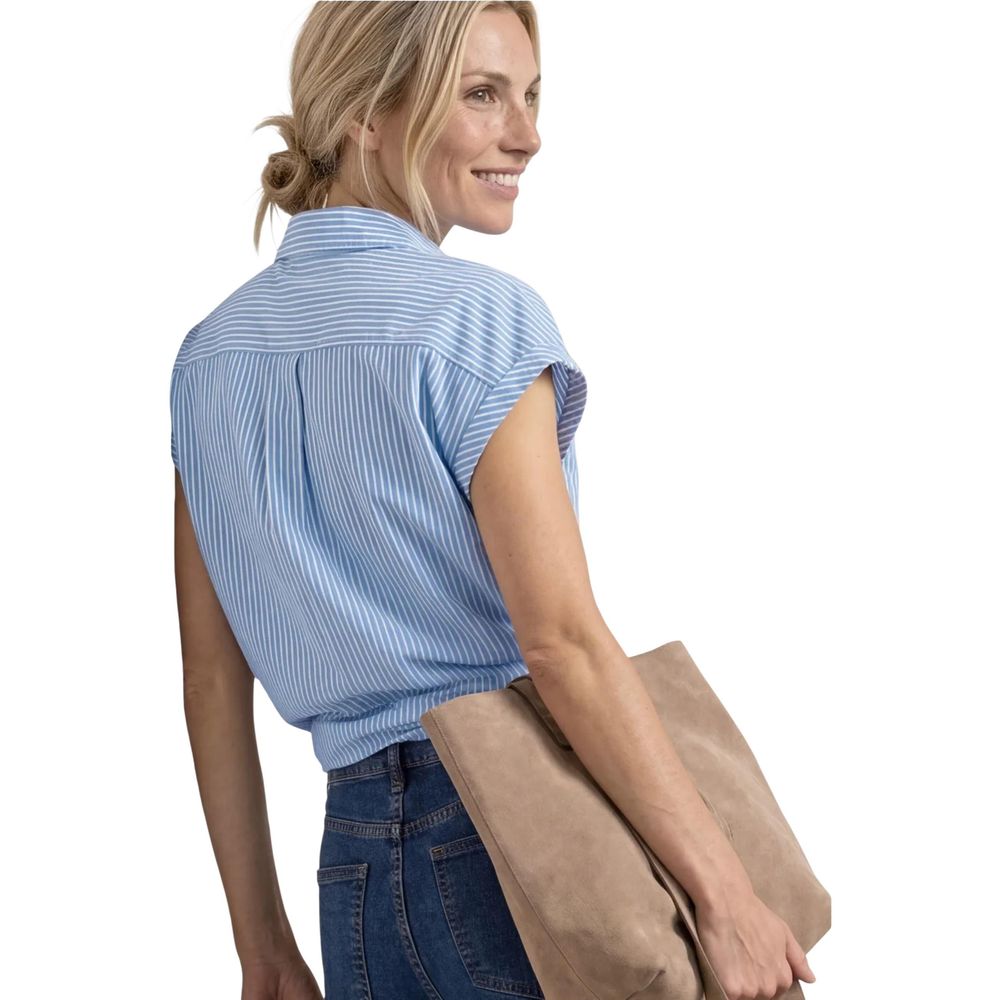 Street One Chemise manches courtes en coton bleu