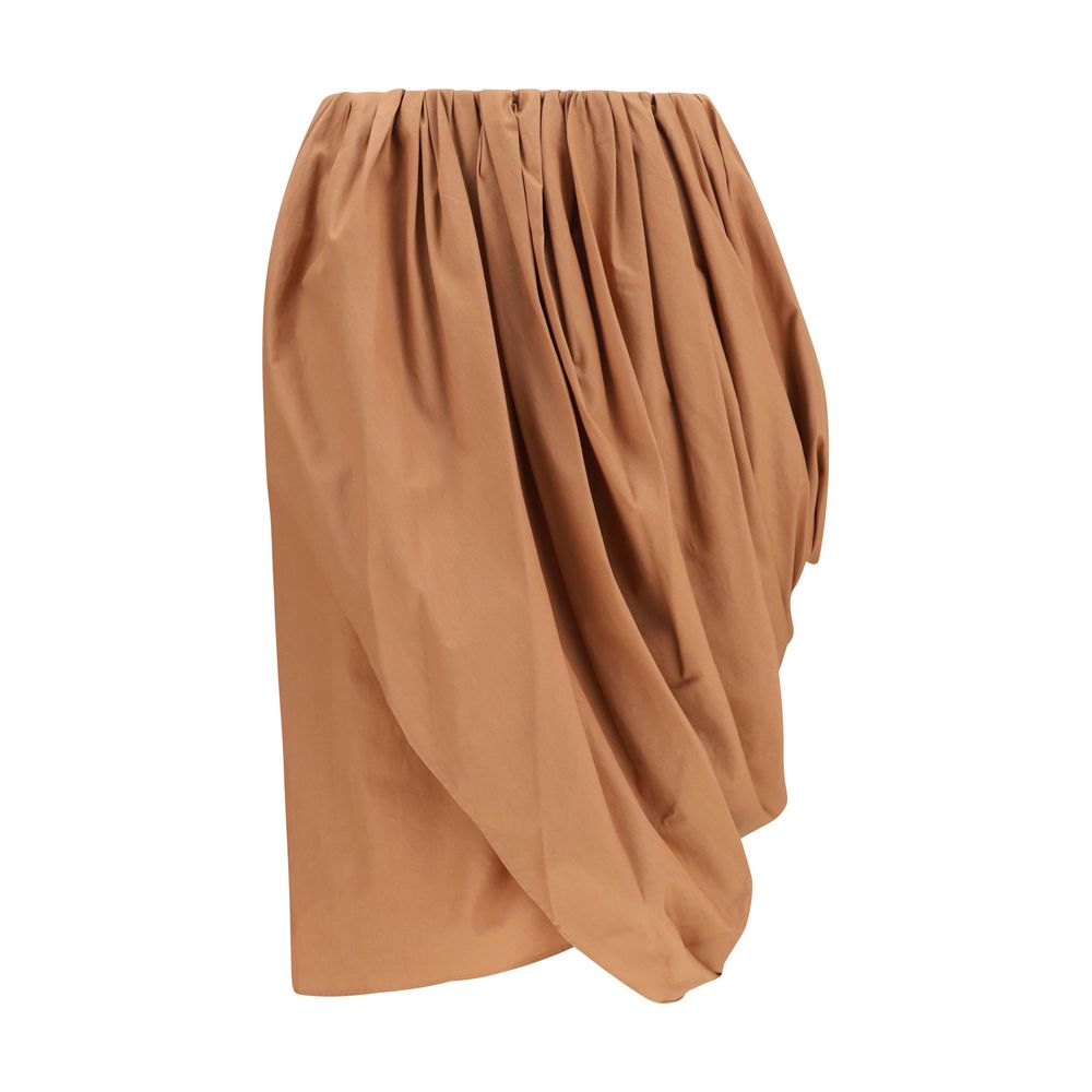 Jupe midi Chloé en coton beige