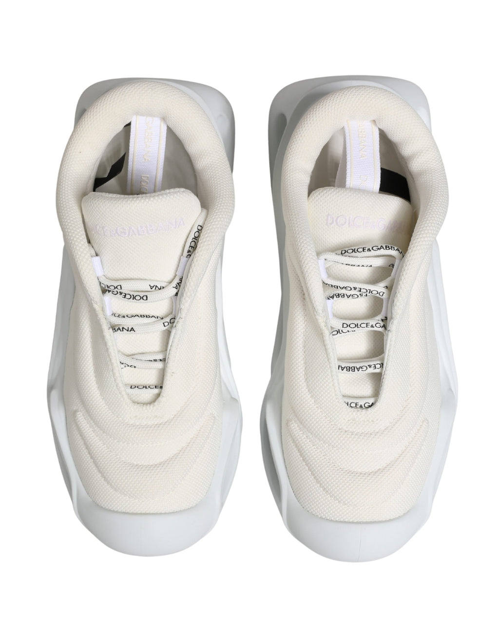 Chaussures Baskets Basses à Enfiler Blanches Dolce & Gabbana Wave