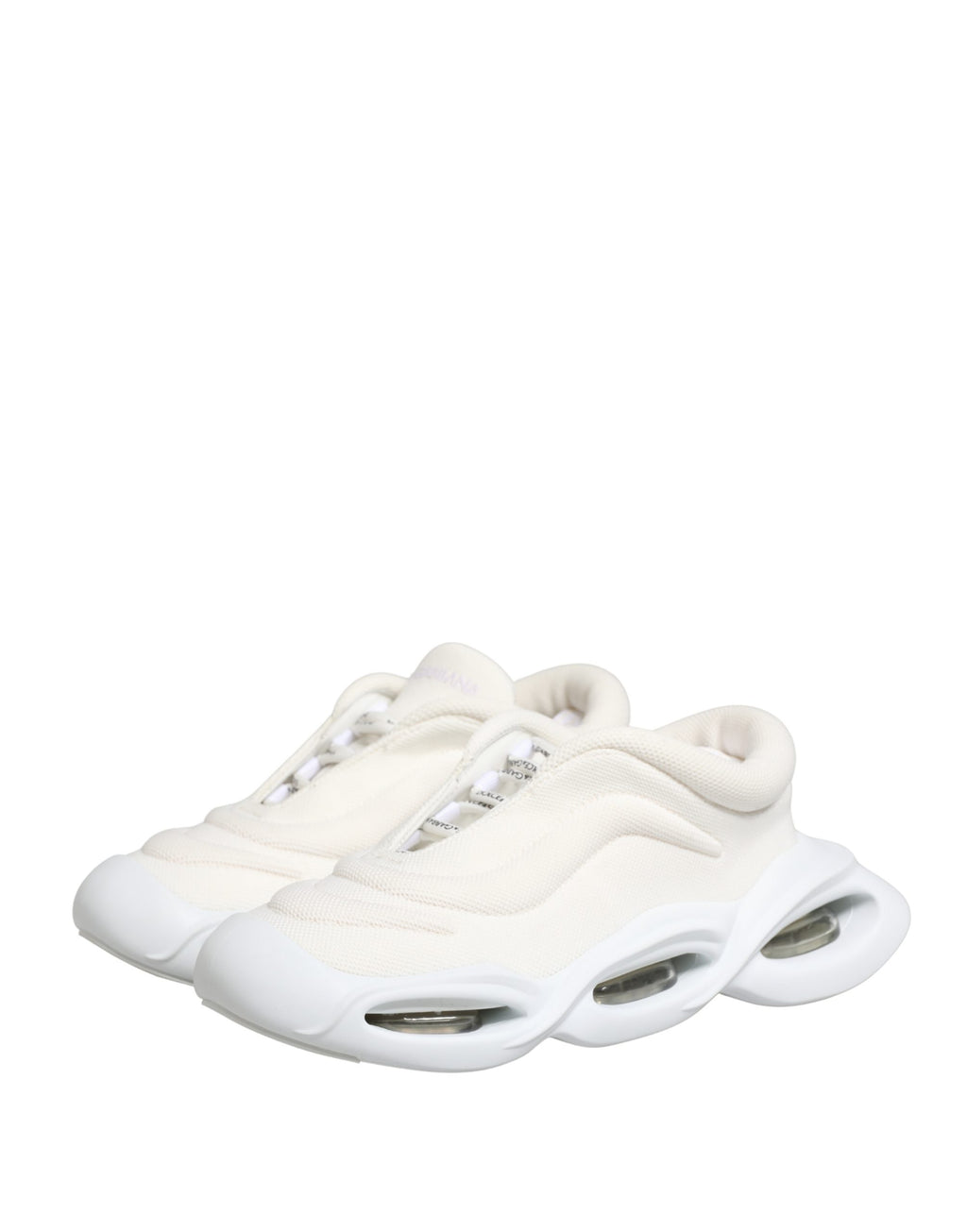 Chaussures Baskets Basses à Enfiler Blanches Dolce & Gabbana Wave