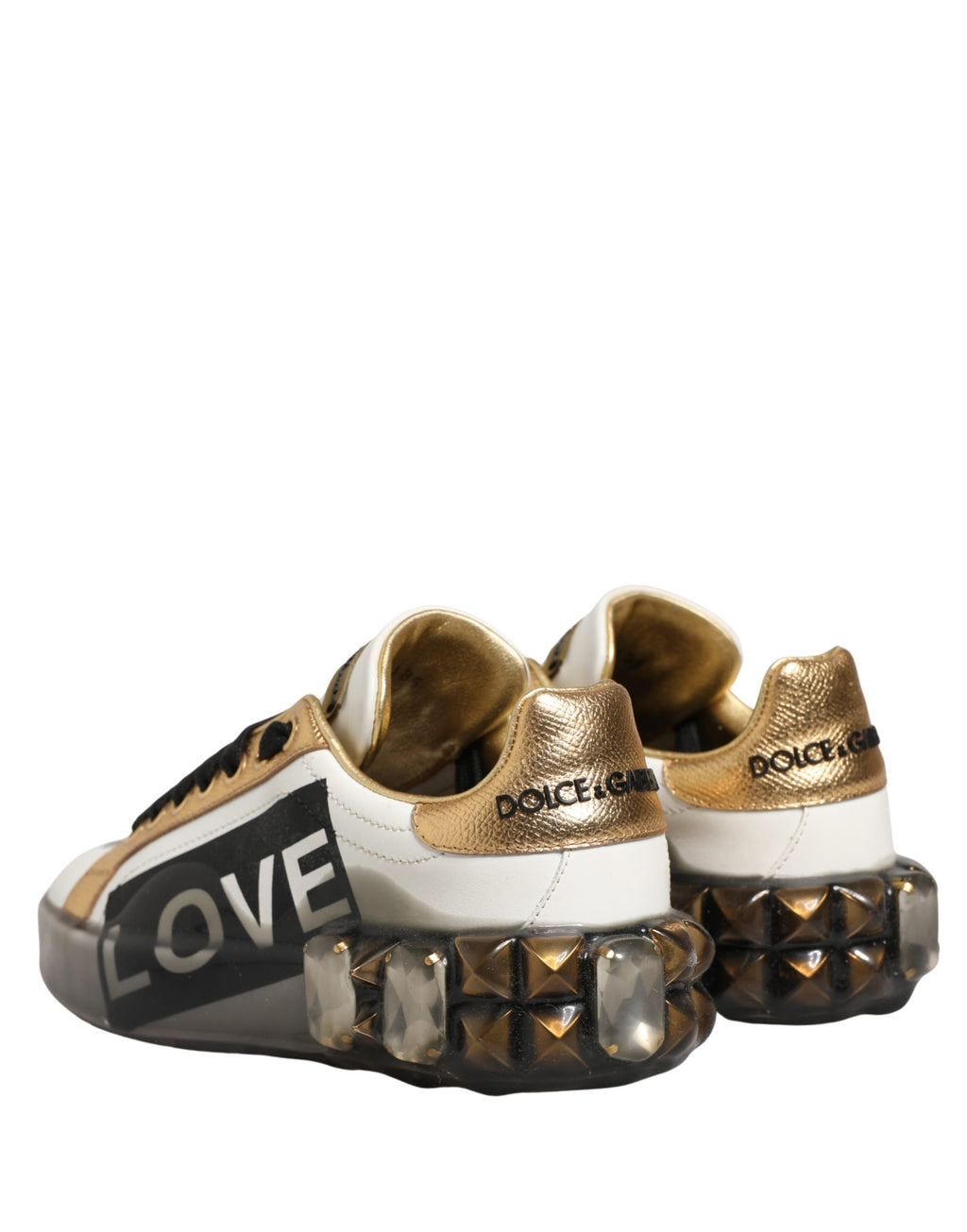 Chaussures Baskets Dolce & Gabbana Multicolor Crystal Studded LOVE