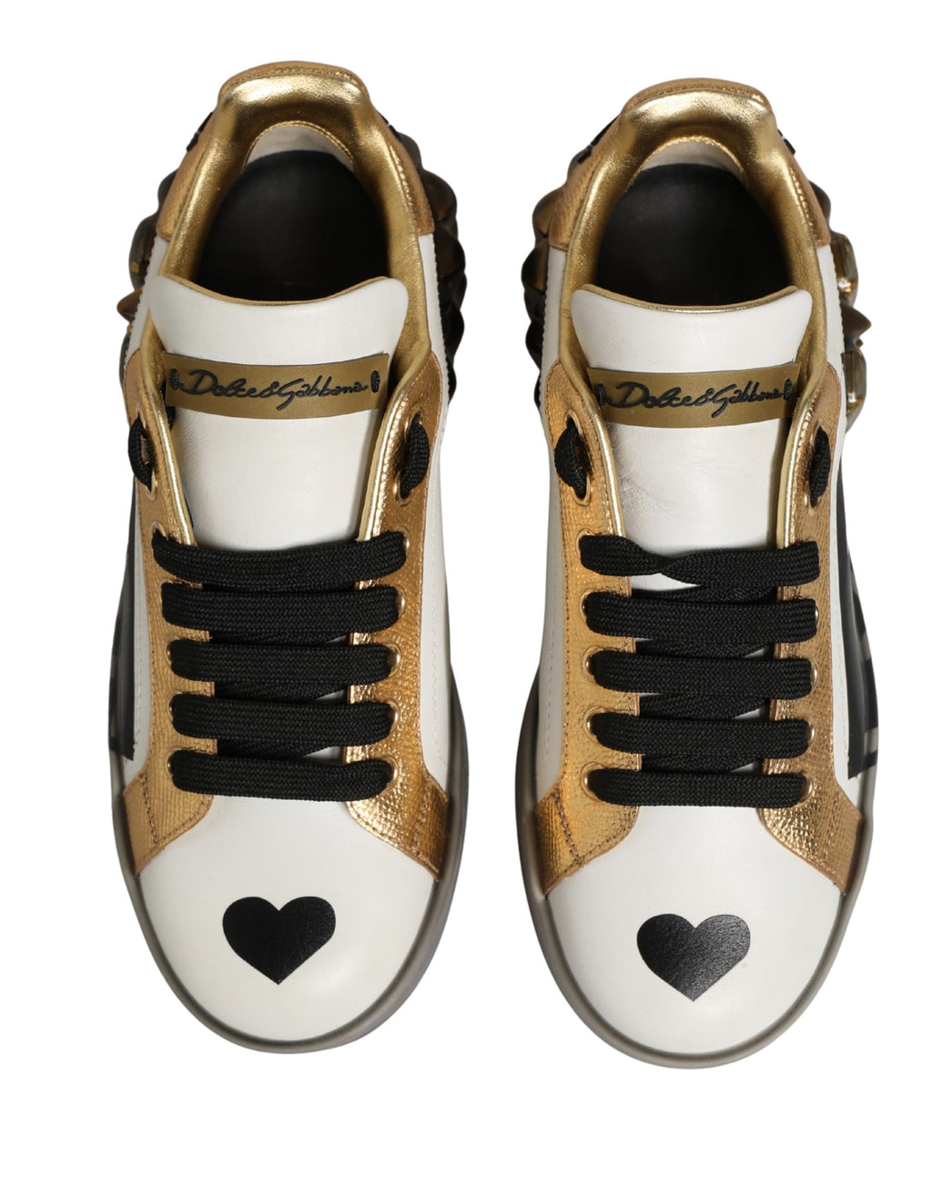 Chaussures Baskets Dolce & Gabbana Multicolor Crystal Studded LOVE
