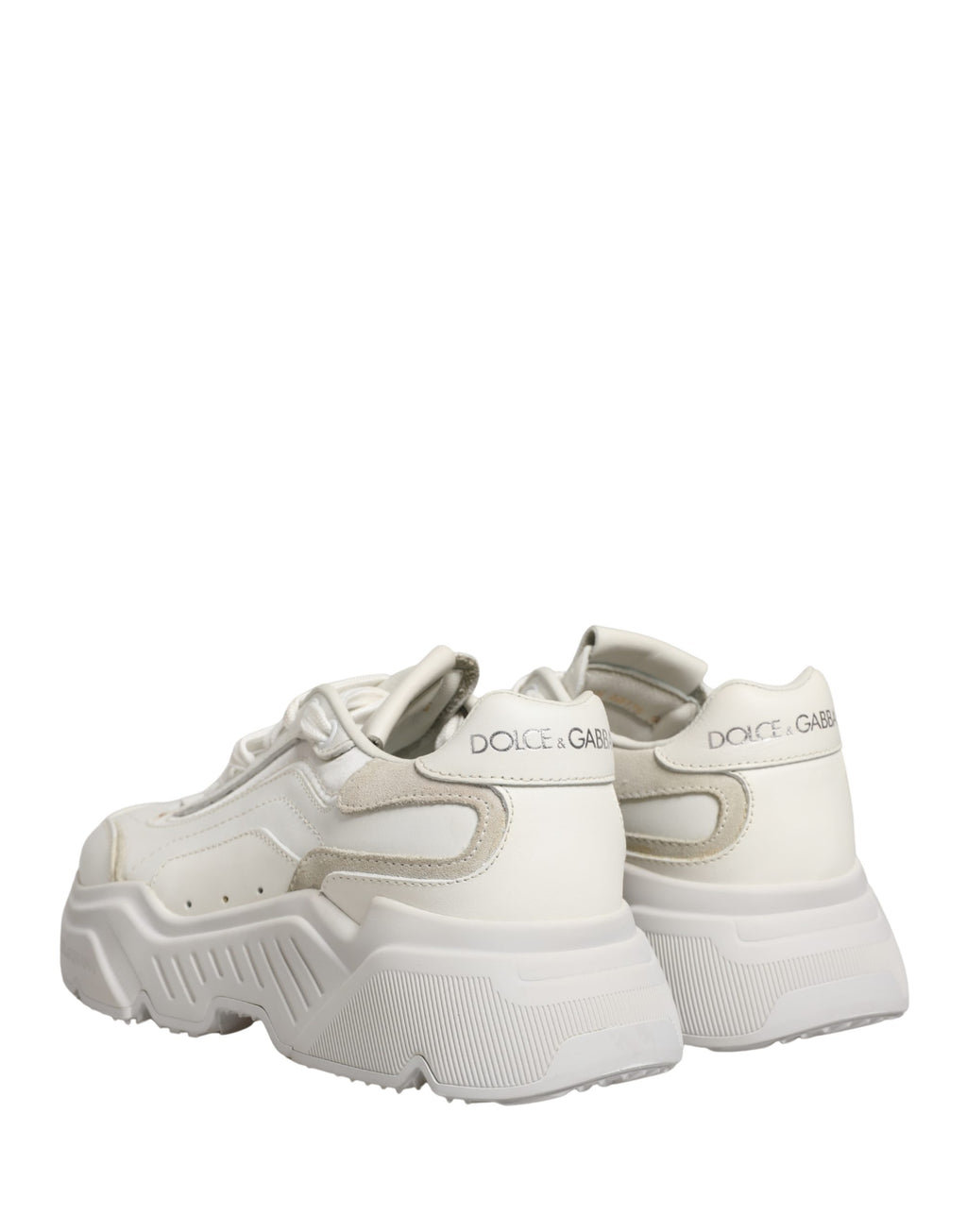 Chaussures Baskets Basses en Cuir Blanc Daymaster Dolce & Gabbana