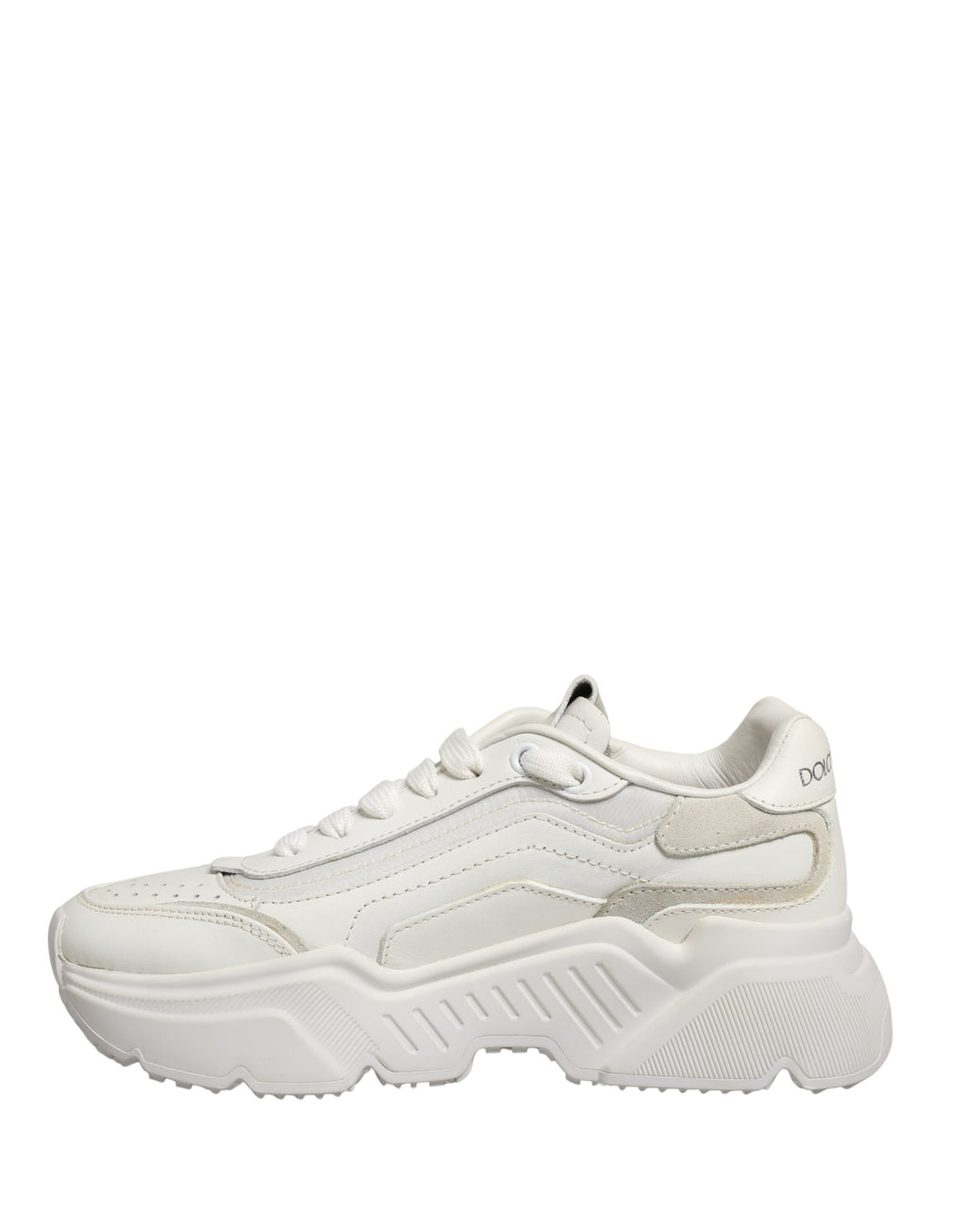 Chaussures Baskets Basses en Cuir Blanc Daymaster Dolce & Gabbana