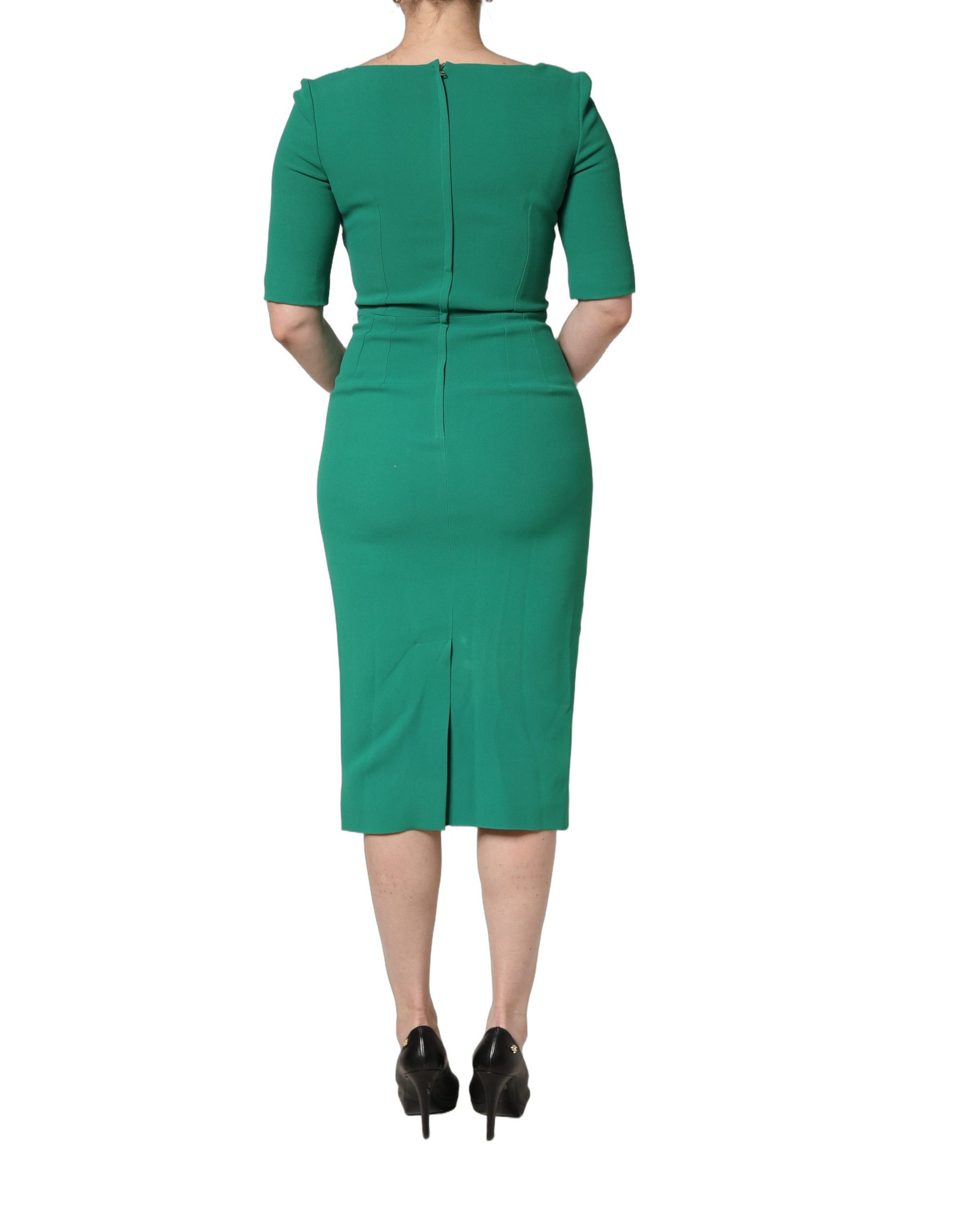 Dolce & Gabbana Green Midi Dress for Women side view