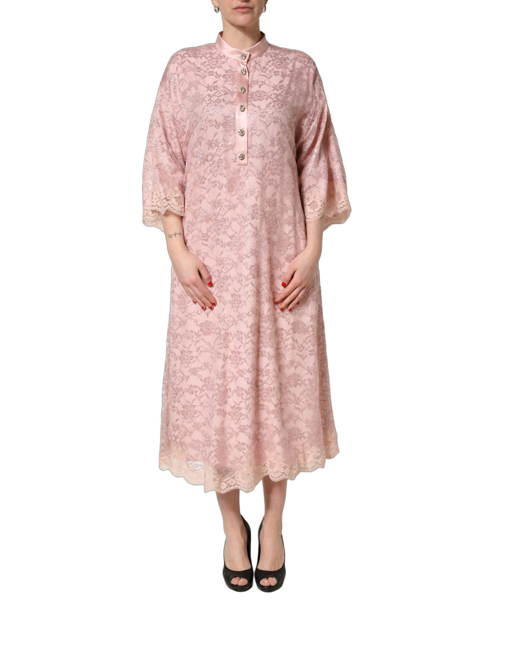 Dolce & Gabbana Pink Midi Dress for Women detail view