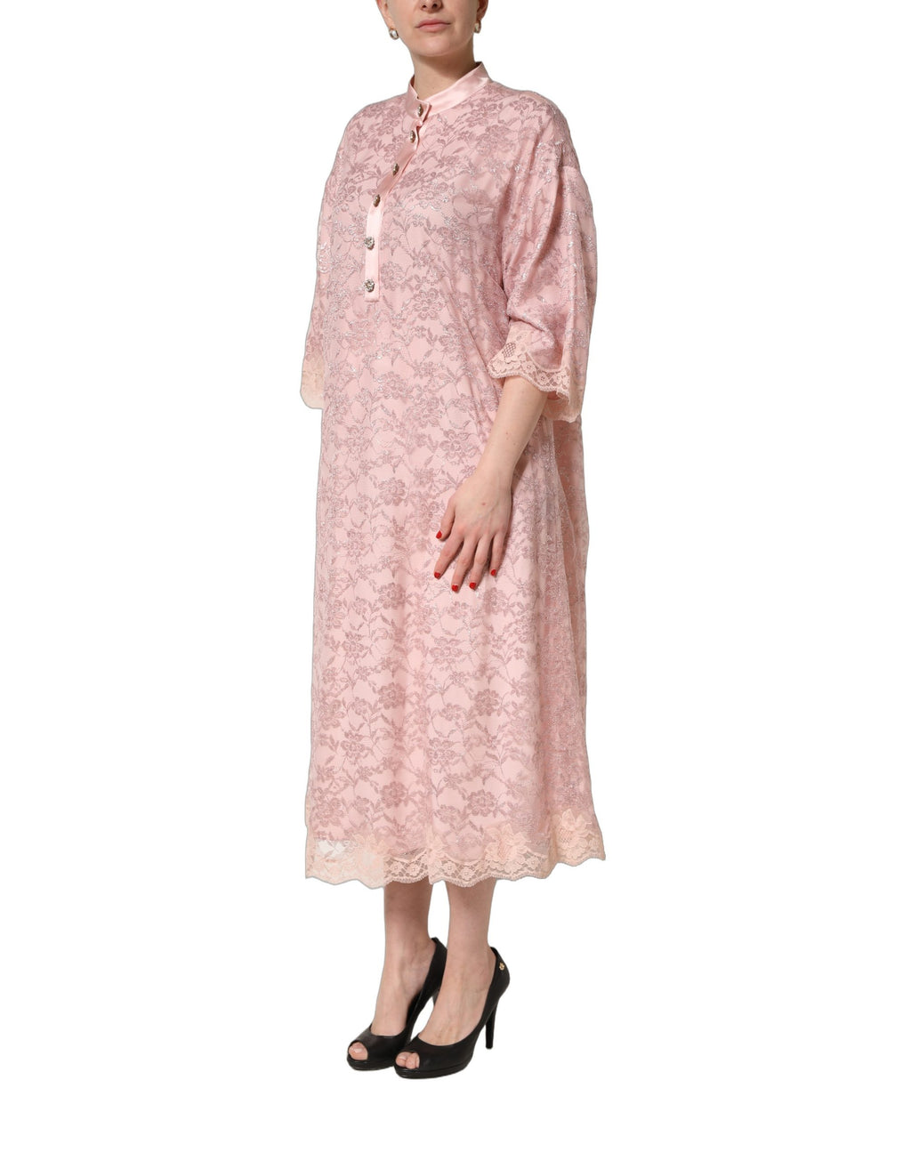 Dolce & Gabbana Pink Midi Dress for Women side view
