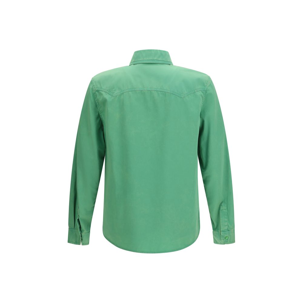 Chemise à manches courtes en coton bicolore Versace