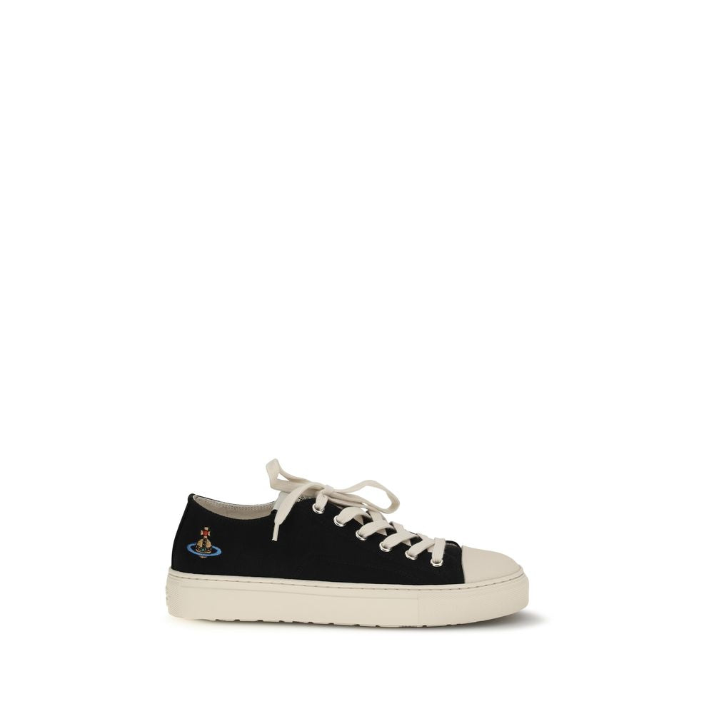 Baskets basses en tissu noir Vivienne Westwood