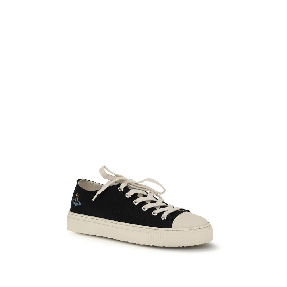 Baskets basses en tissu noir Vivienne Westwood
