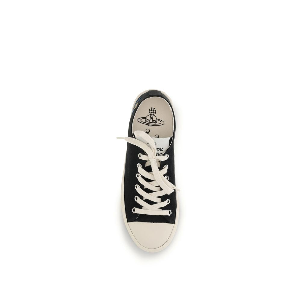 Baskets basses en tissu noir Vivienne Westwood