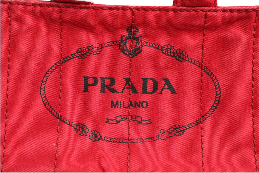 Mini cabas Prada Canapa en toile