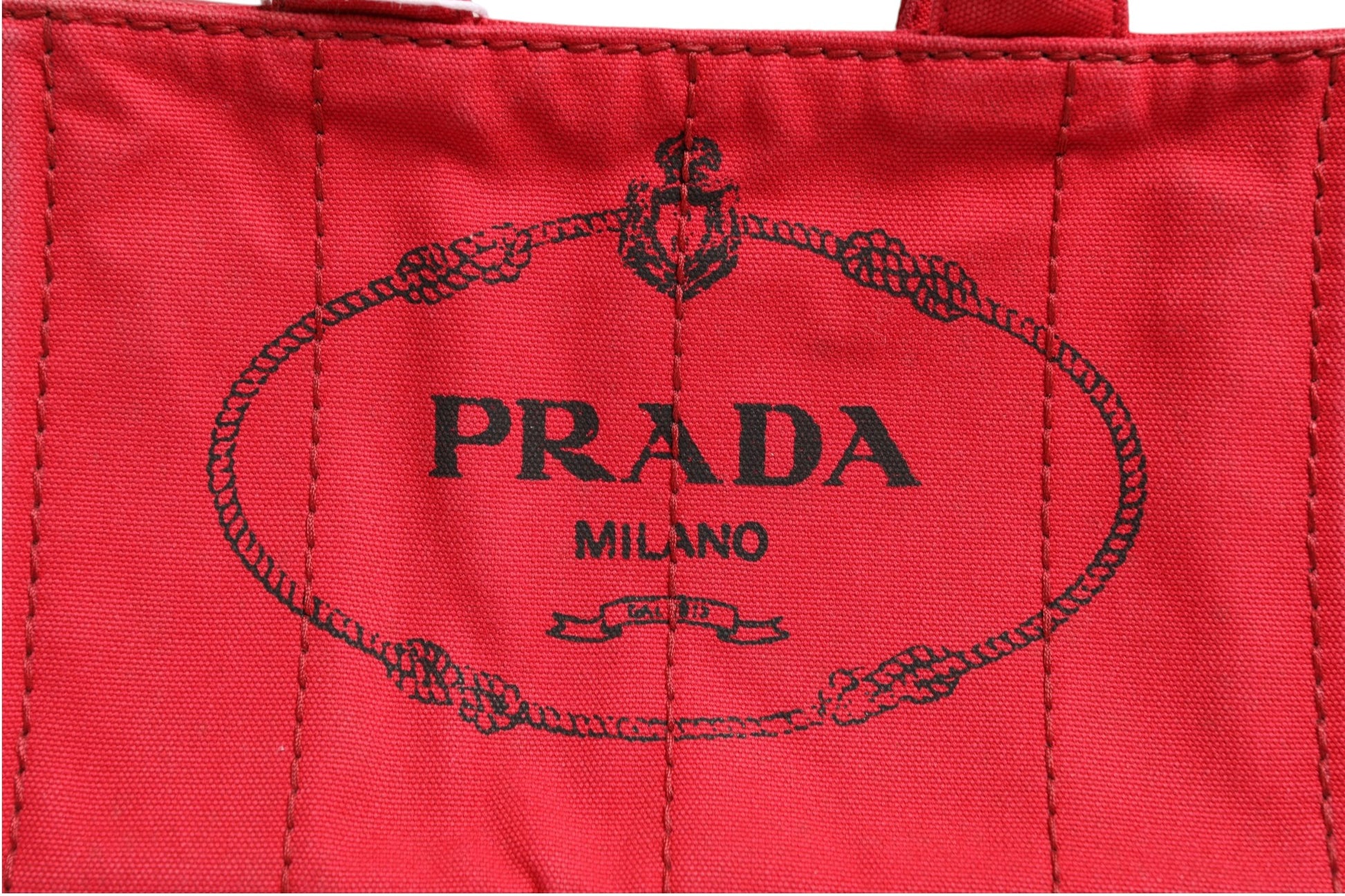 Mini cabas Prada Canapa en toile