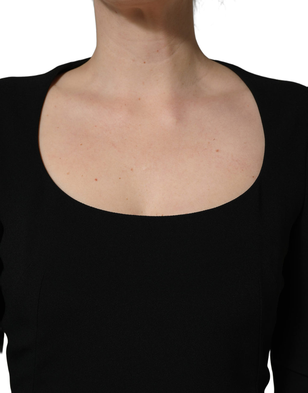 Robe mini Roberto Cavalli noire à manches longues et col dégagé