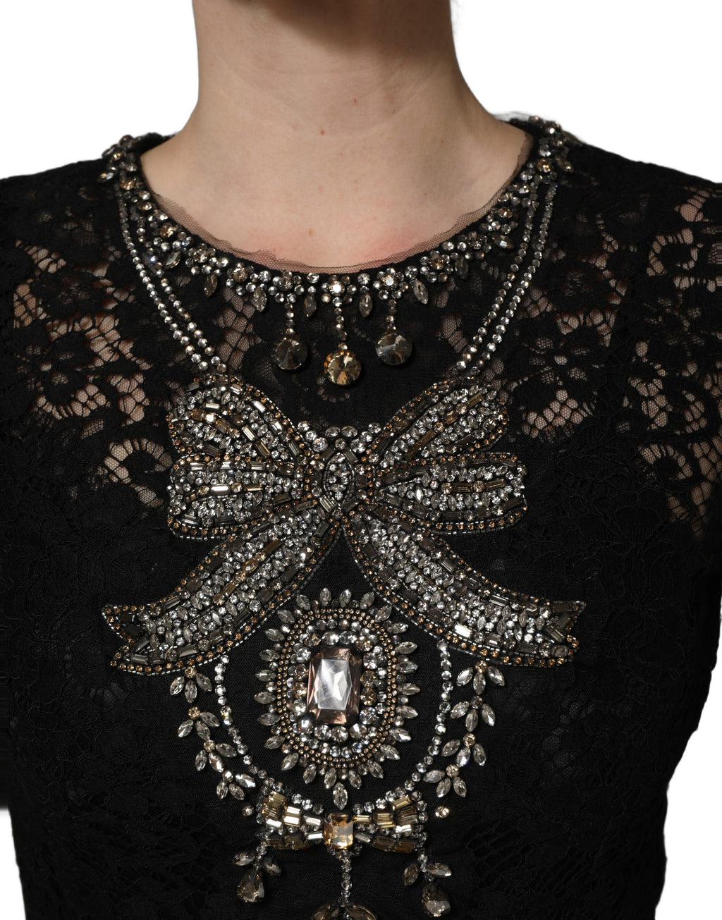 Dolce & Gabbana Black Midi Dress for Women additional view