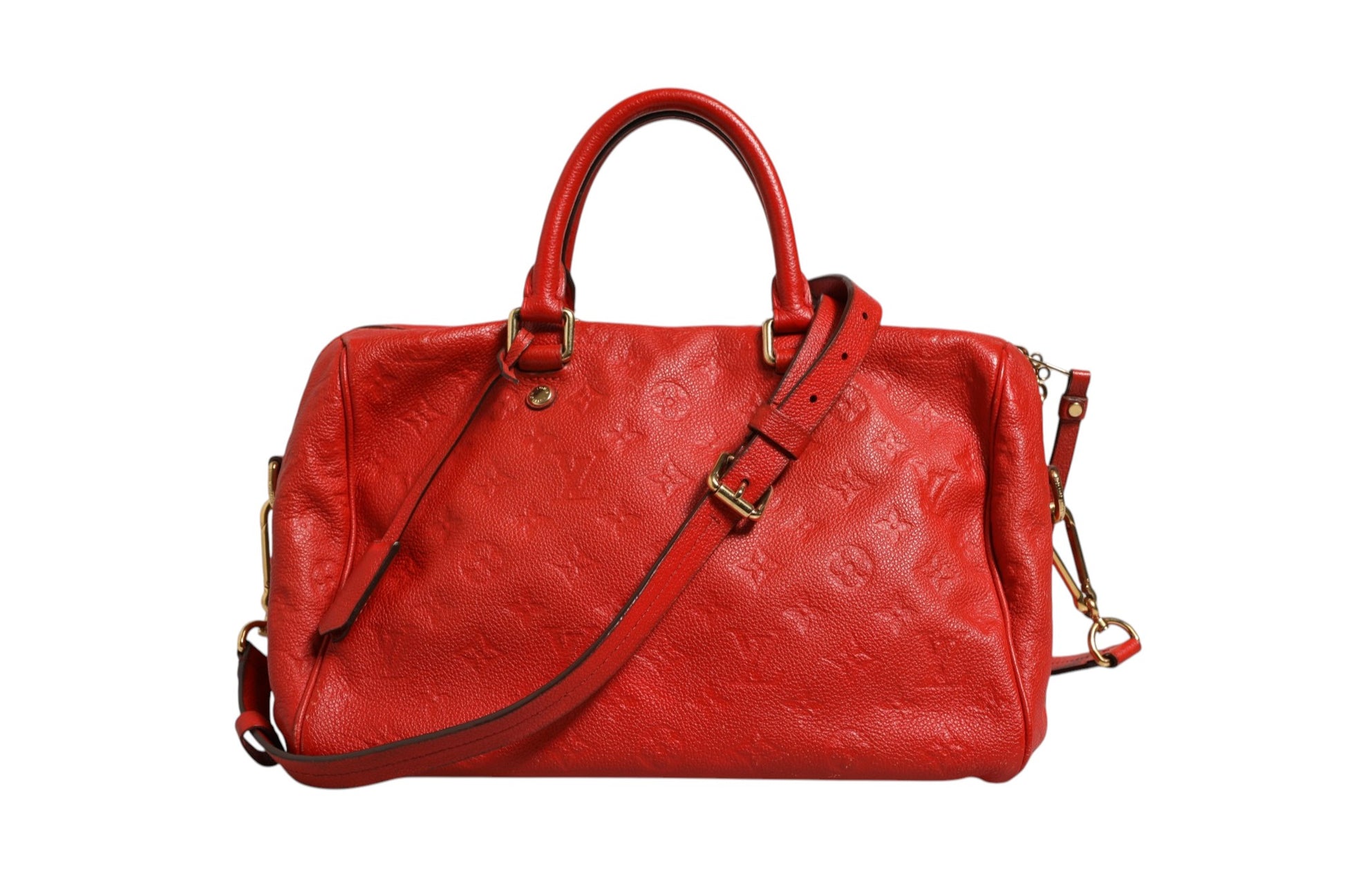 Louis Vuitton Red Handbag for Women side view