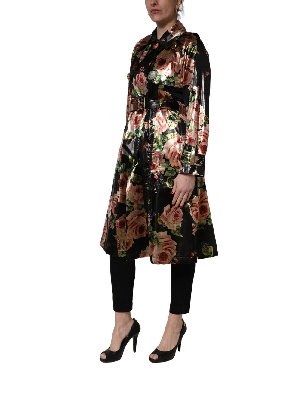 Dolce & Gabbana Black Trench Coats for Women detail view