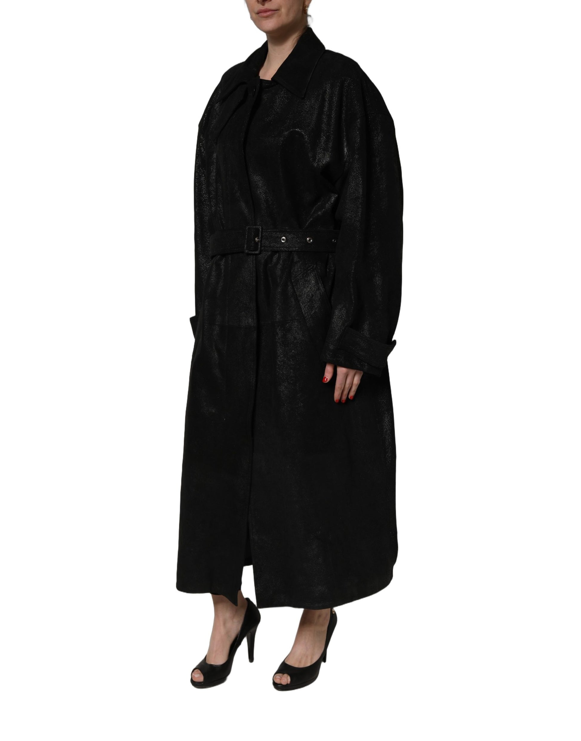 Dolce & Gabbana Black Trench Coats for Women detail view