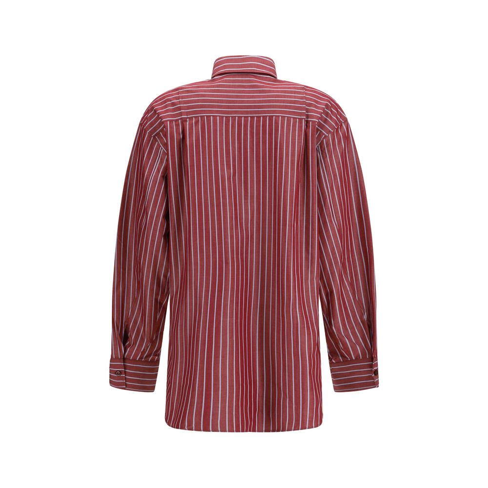 La Chemise Andamane Bordeaux en Polyester à Motifs