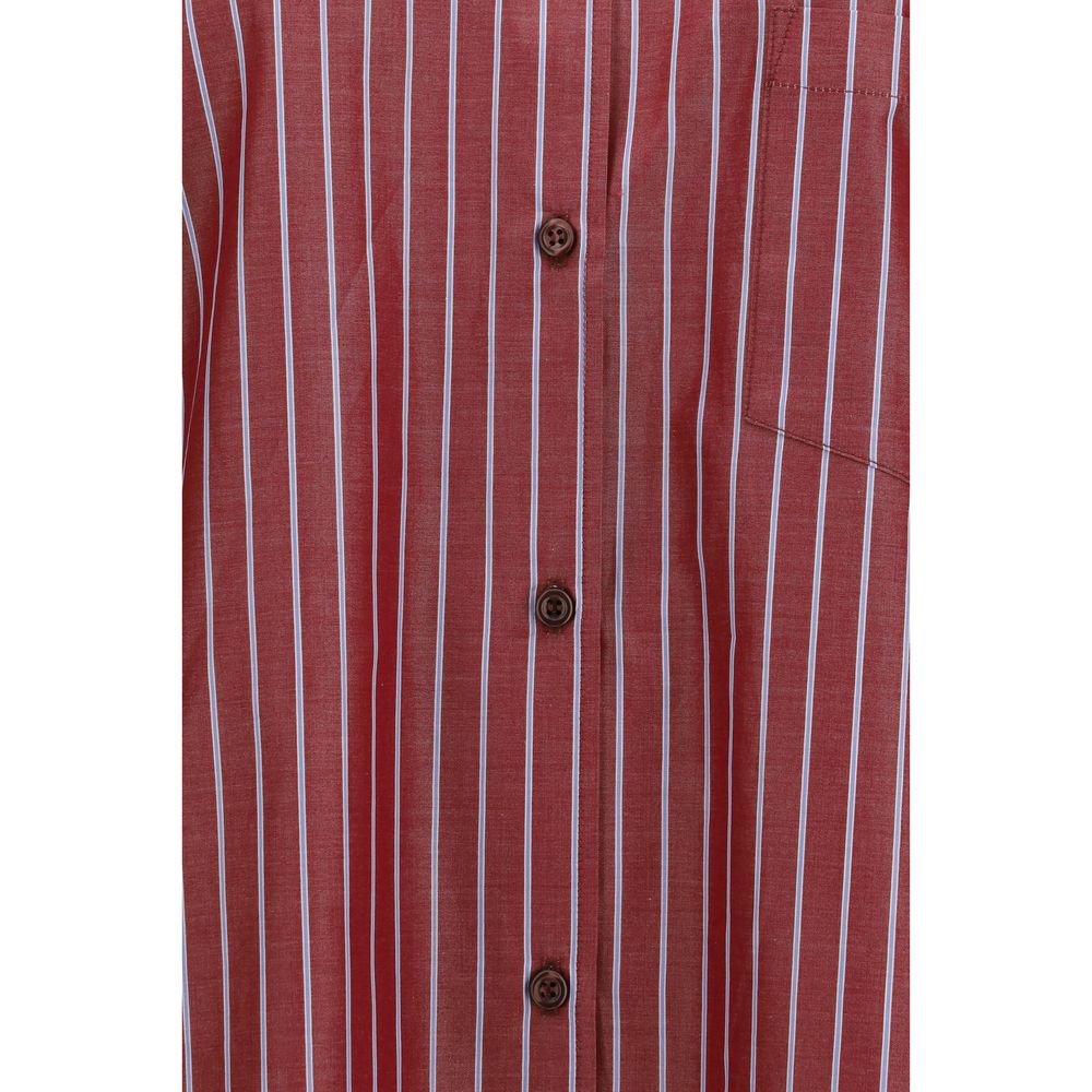 La Chemise Andamane Bordeaux en Polyester à Motifs