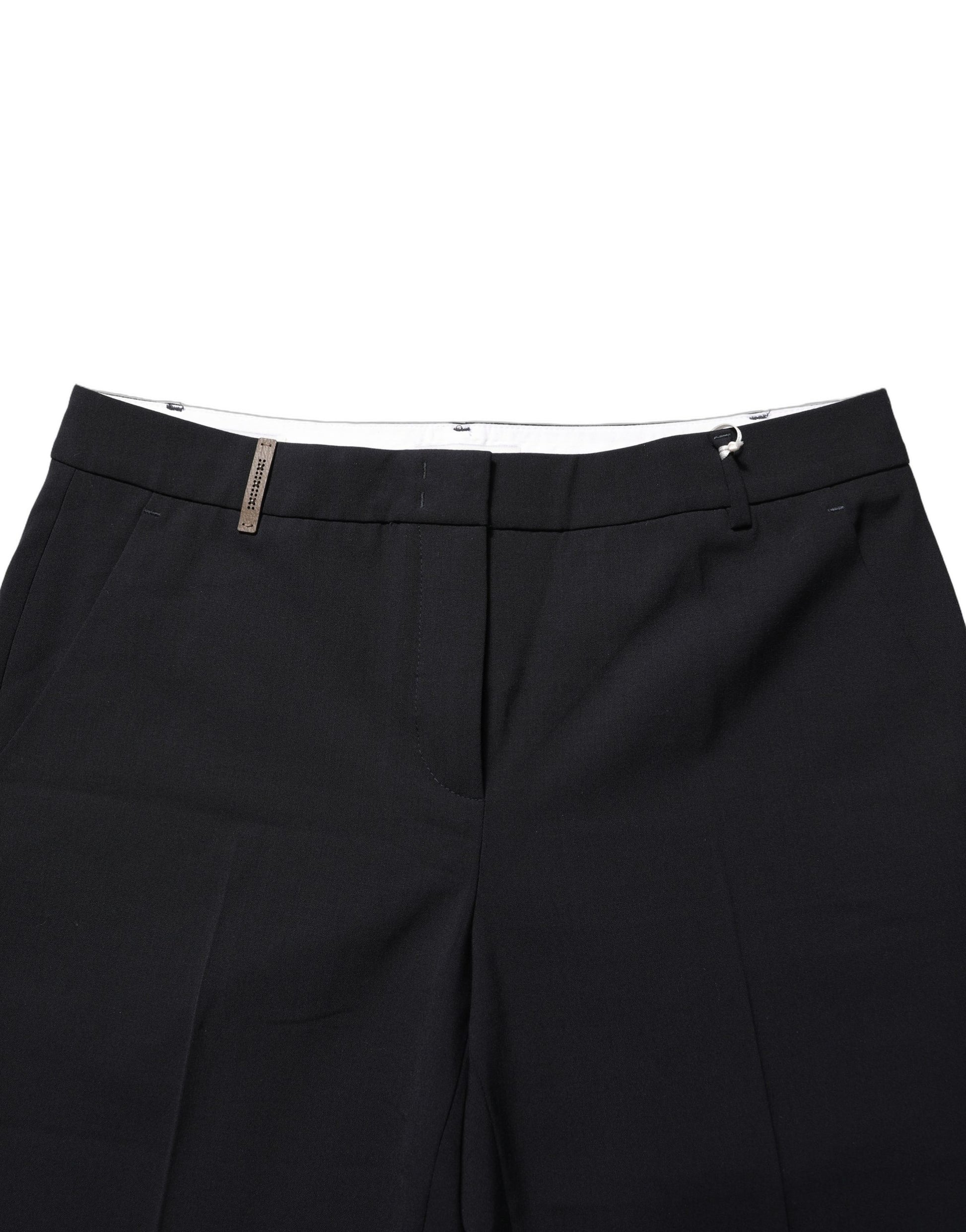 Peserico Black Skinny Mid Waist Chino Women Trouser Pants