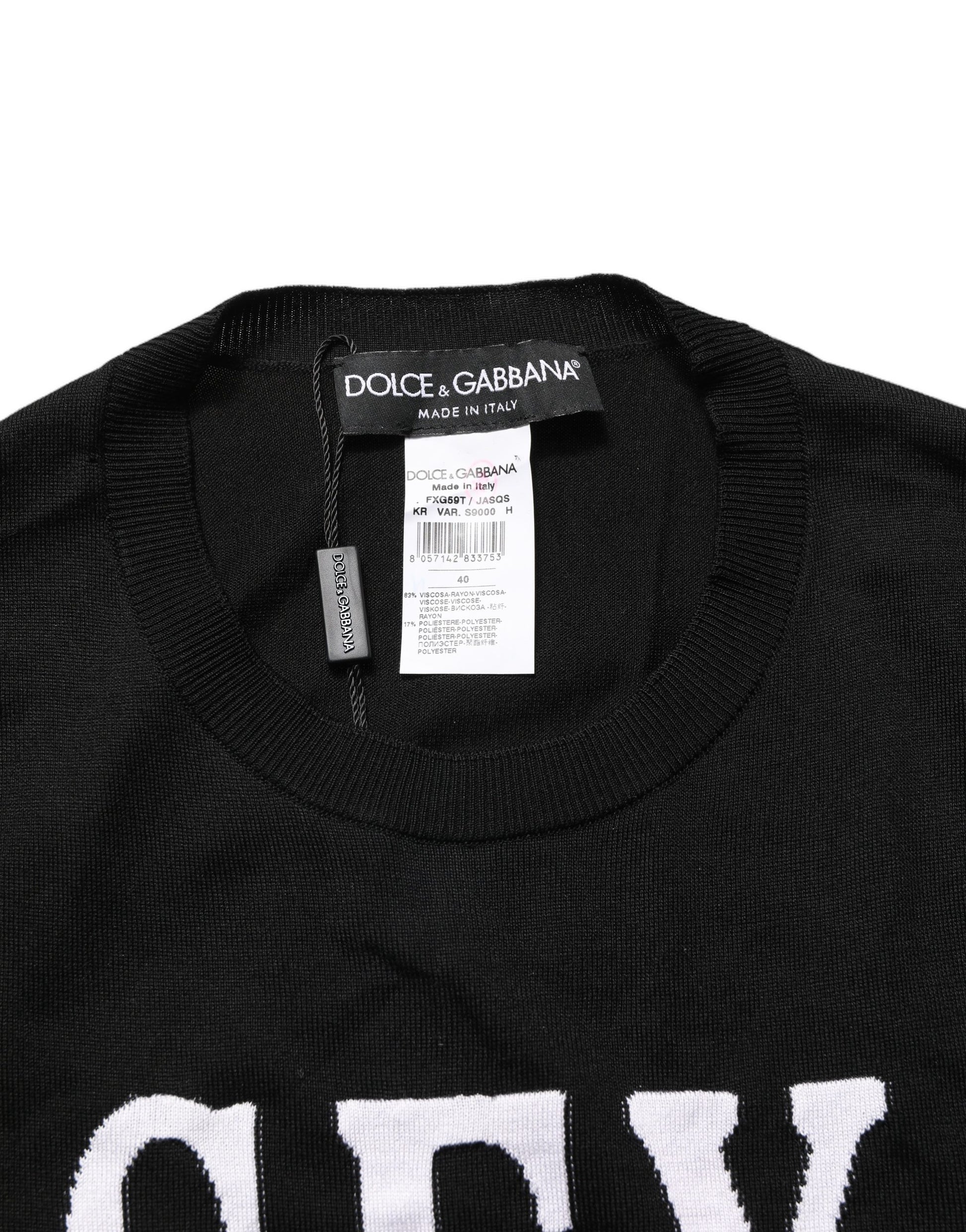 Dolce & Gabbana Black Long Sleeve T-Shirt for Women additional view