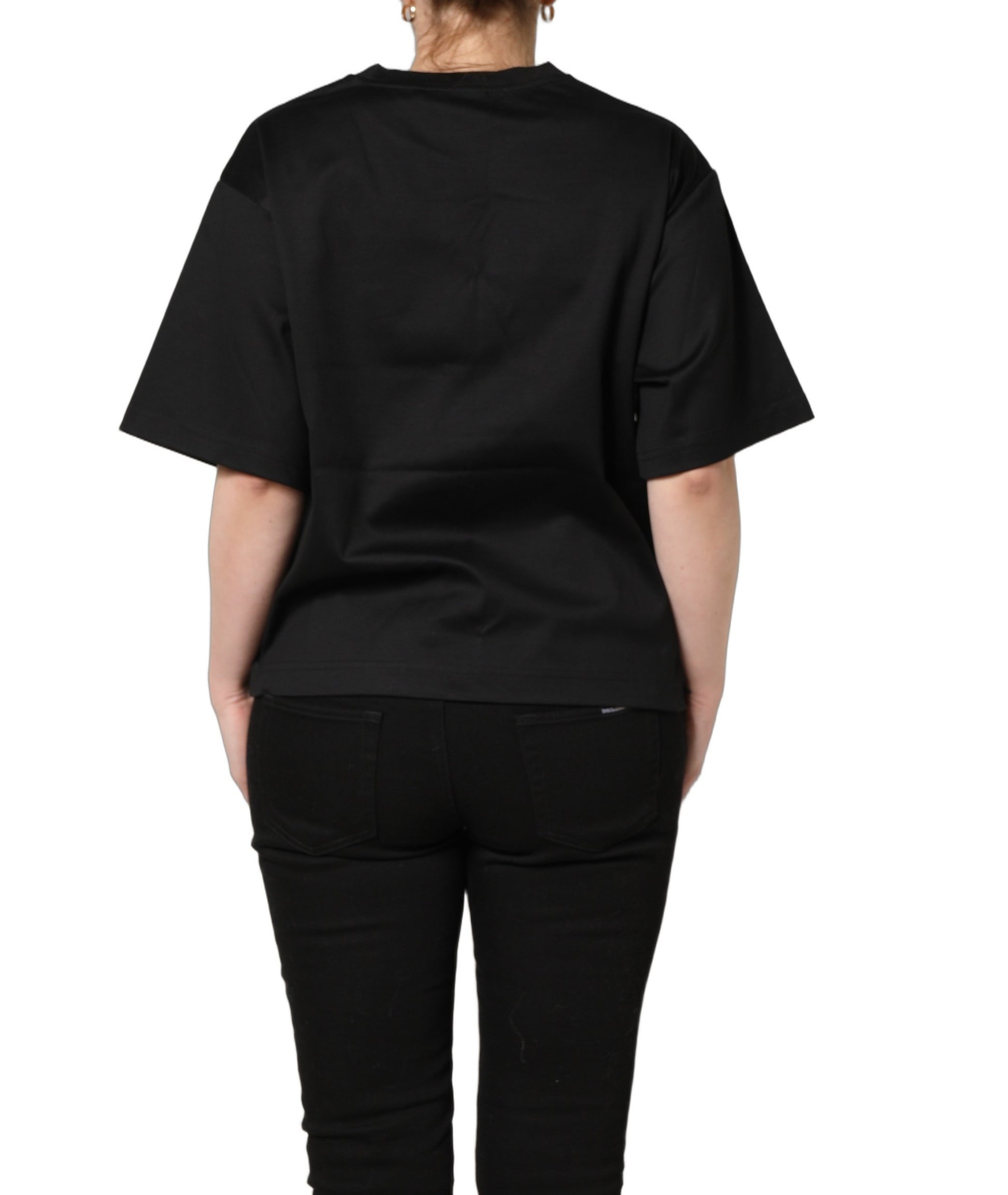 Dolce & Gabbana Black T-Shirt for Women side view