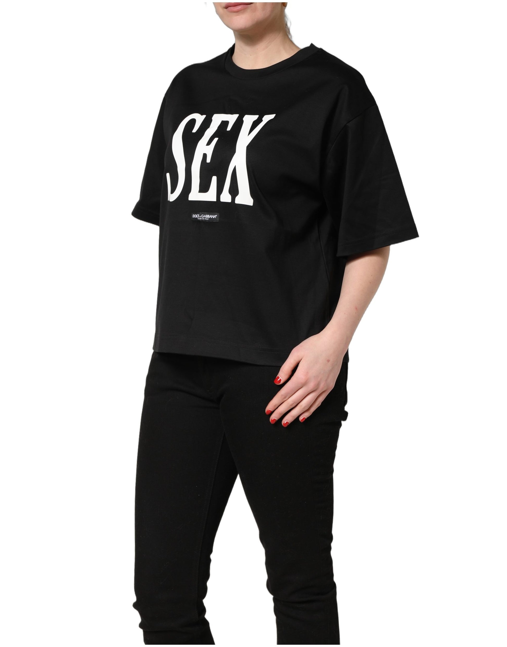 Dolce & Gabbana Black T-Shirt for Women detail view