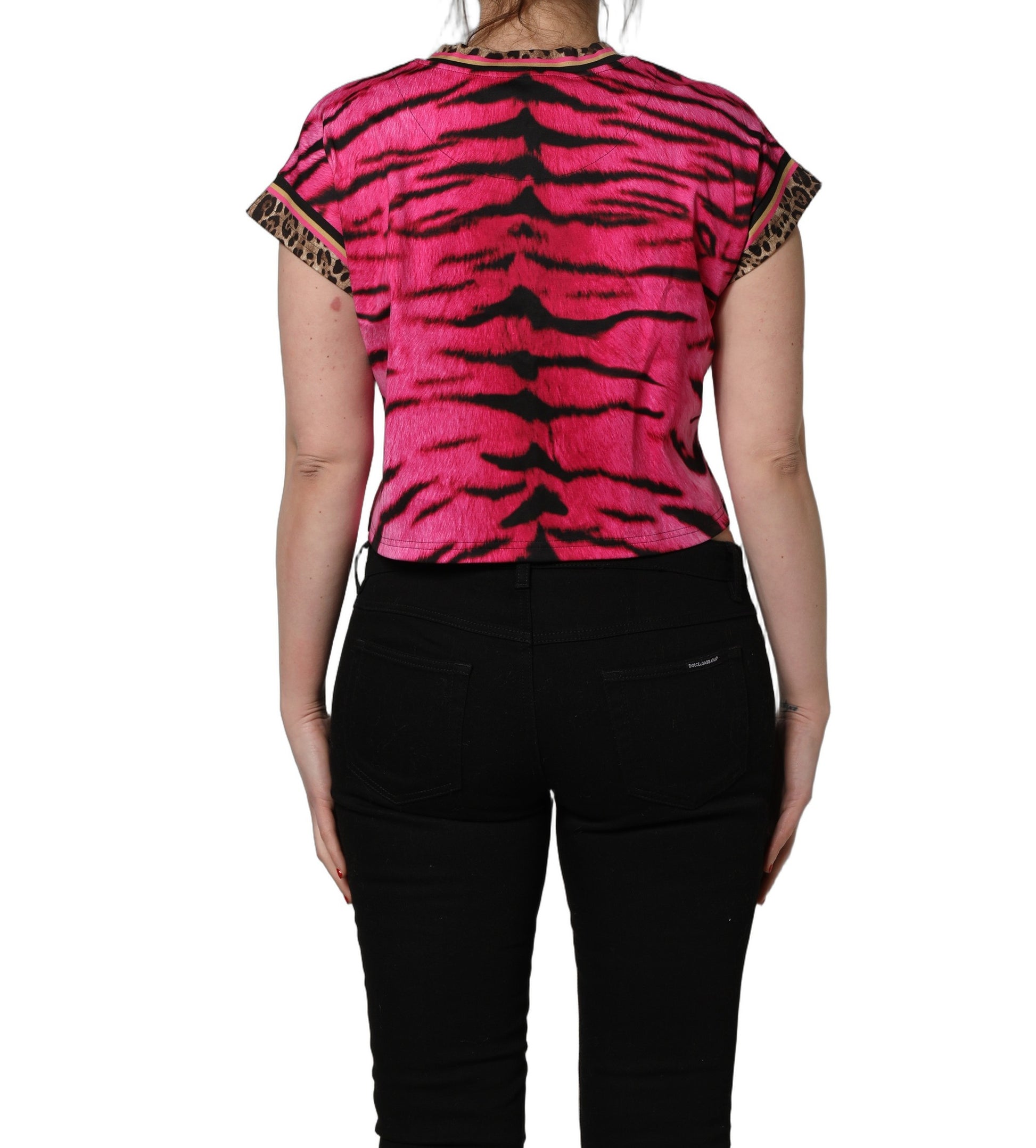 Dolce & Gabbana Pink T-Shirt for Women side view