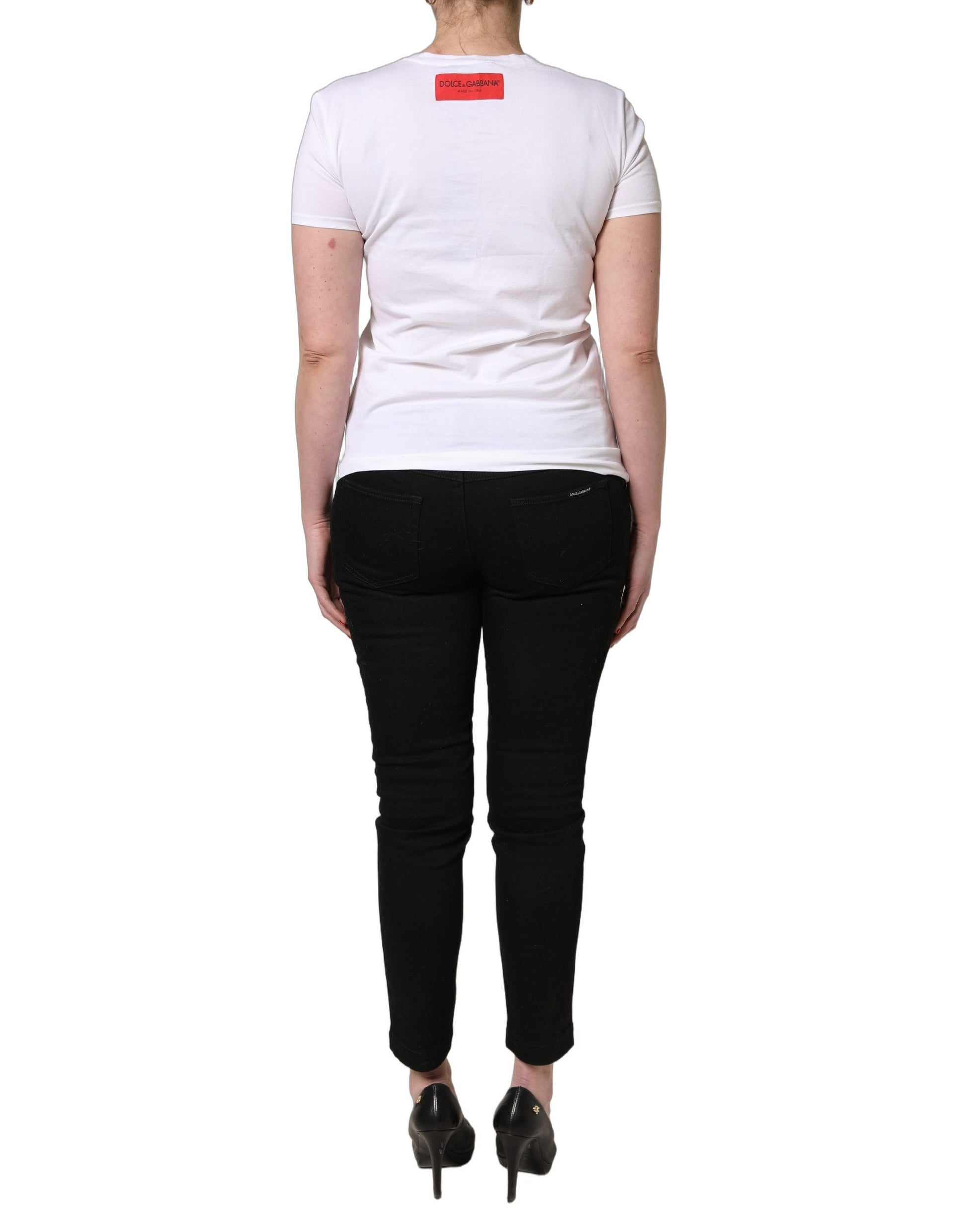 Dolce & Gabbana White T-Shirt for Women side view