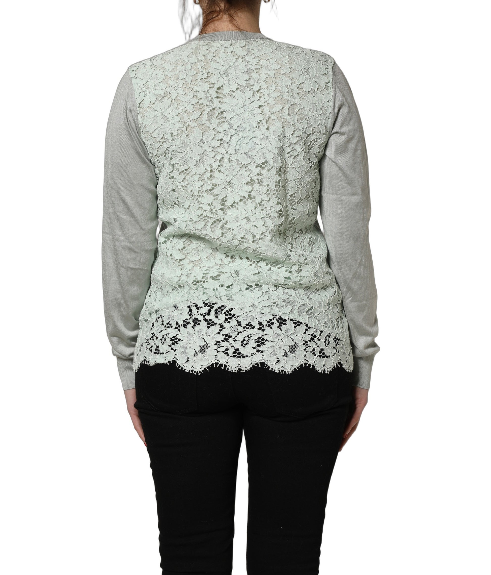 Dolce & Gabbana Green Long Sleeve T-Shirt for Women side view