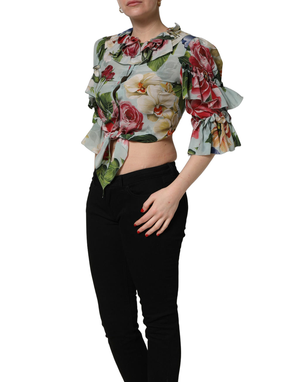 Dolce & Gabbana Multicolor Long Sleeve T-Shirt for Women detail view