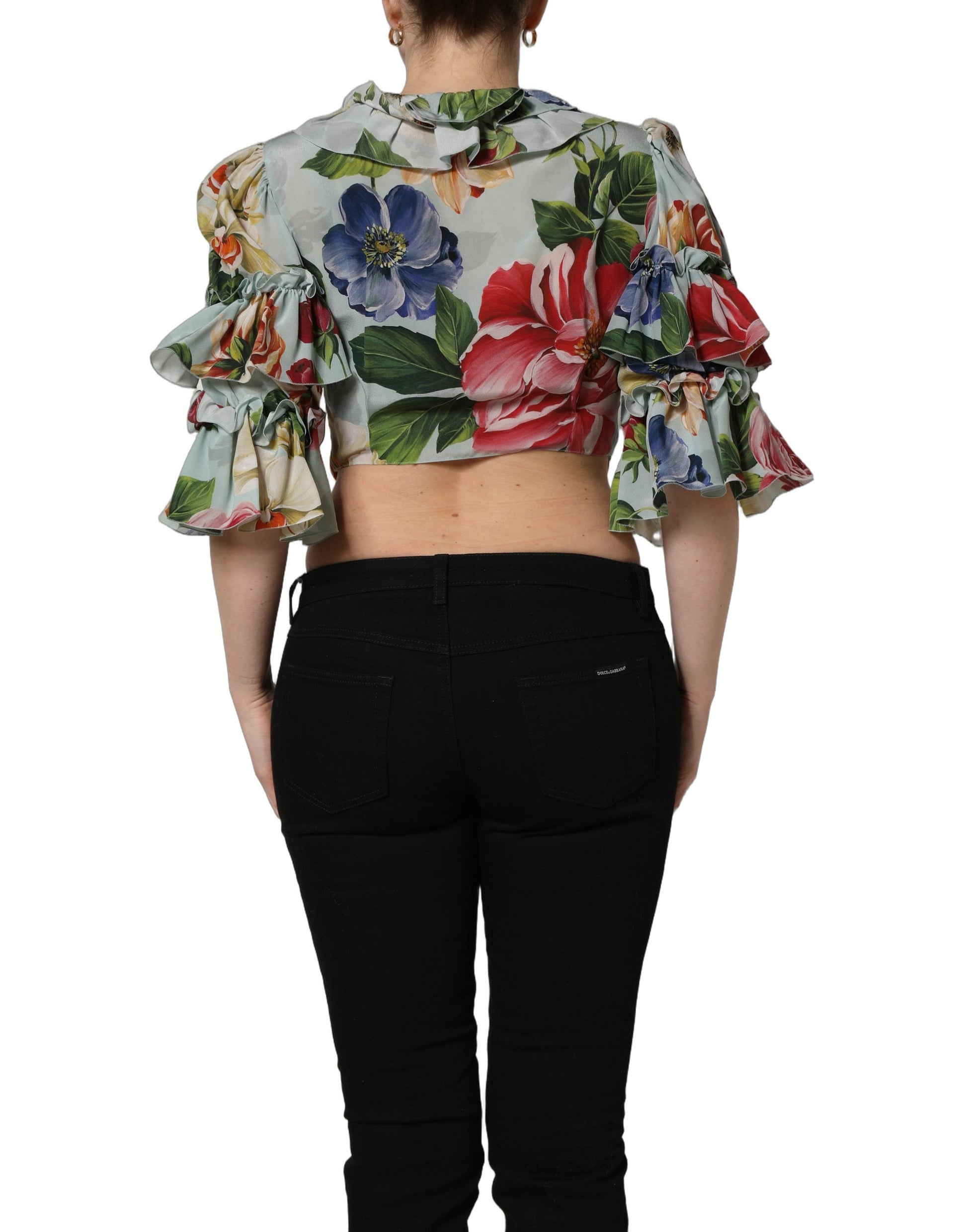 Dolce & Gabbana Multicolor Long Sleeve T-Shirt for Women side view