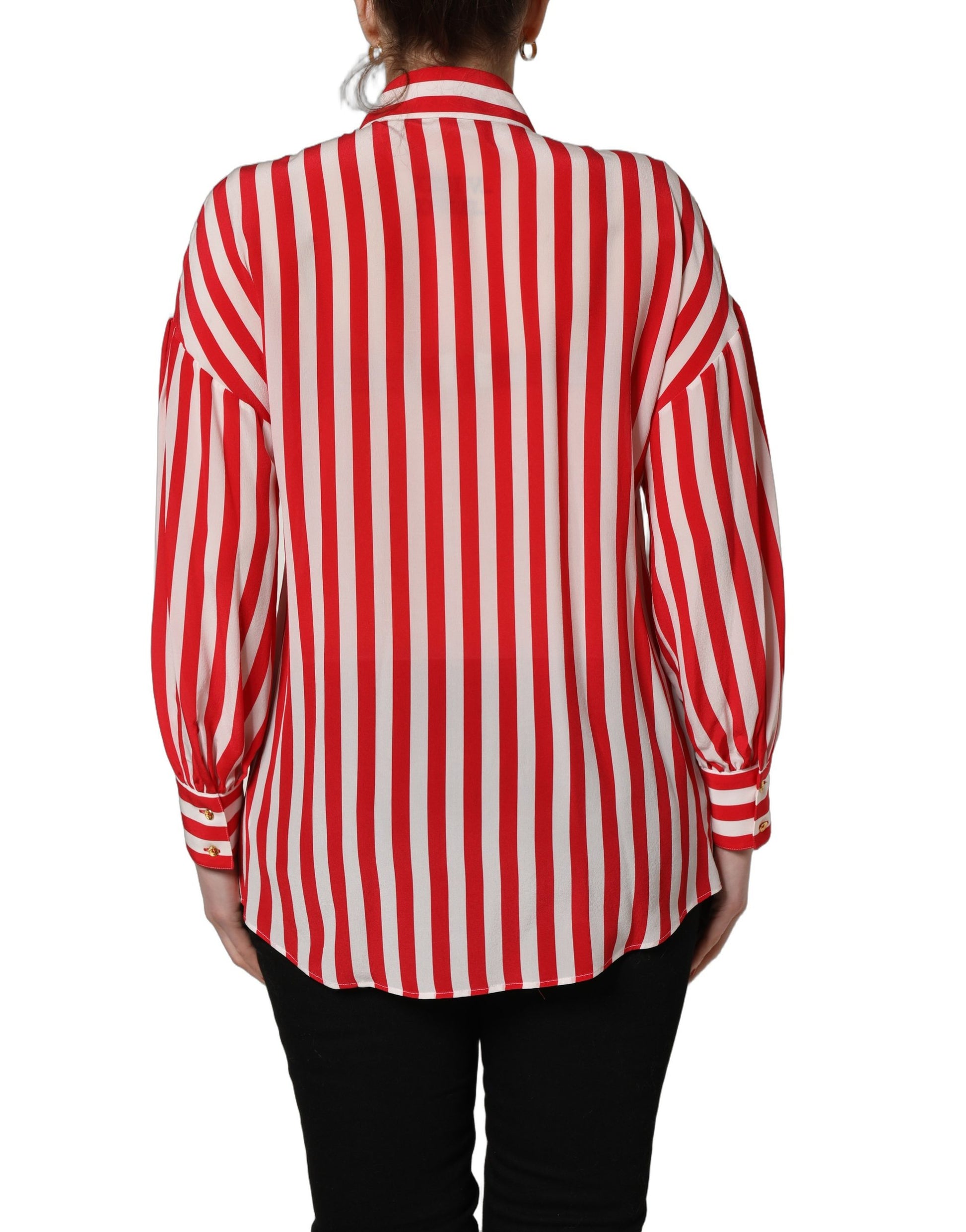Dolce & Gabbana Red Long Sleeve T-Shirt for Women side view