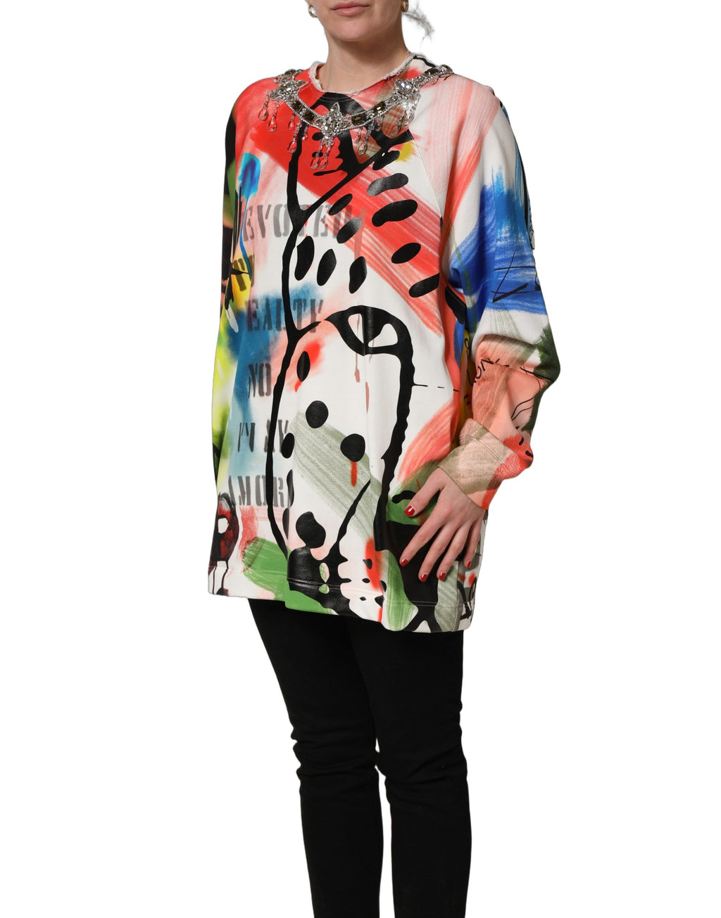 Dolce & Gabbana Multicolor Long Sleeve T-Shirt for Women detail view